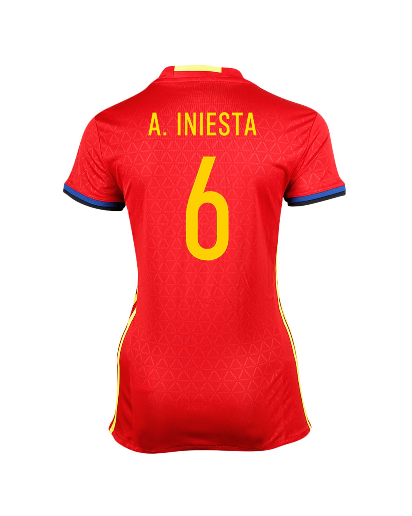 Camiseta 1ª España Eurocopa 2016 Iniesta Mujer Rojo - Fútbol Factory