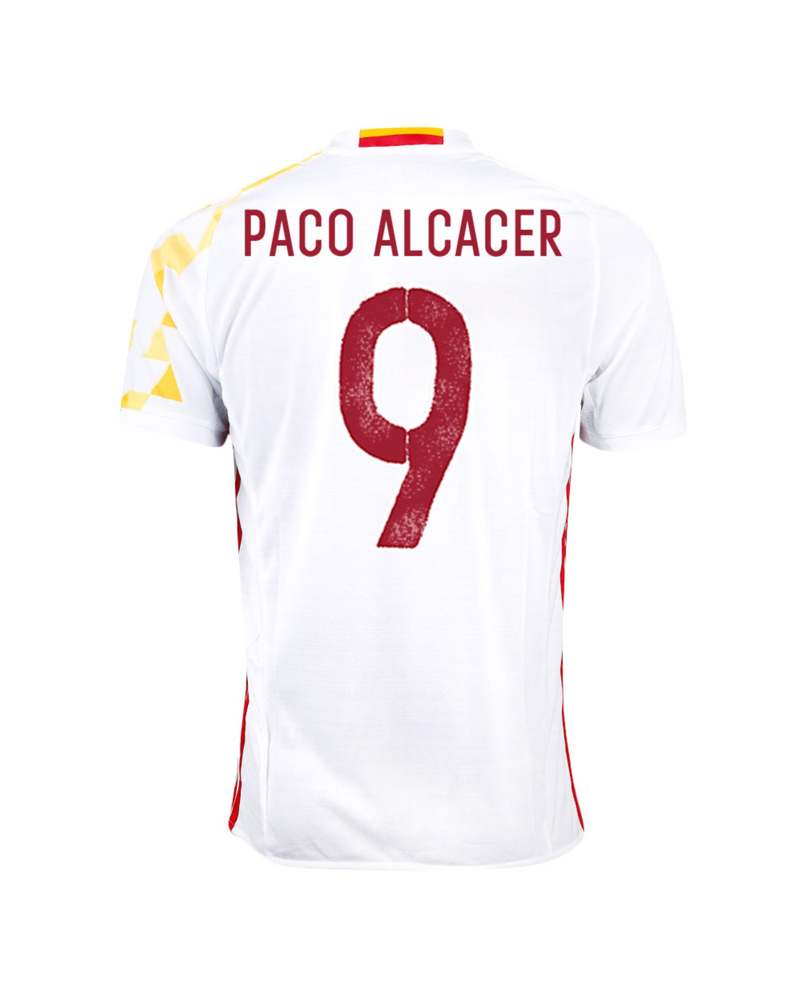 Camiseta 2ª España Eurocopa 2016 Paco Alcacer Blanco - Fútbol Factory