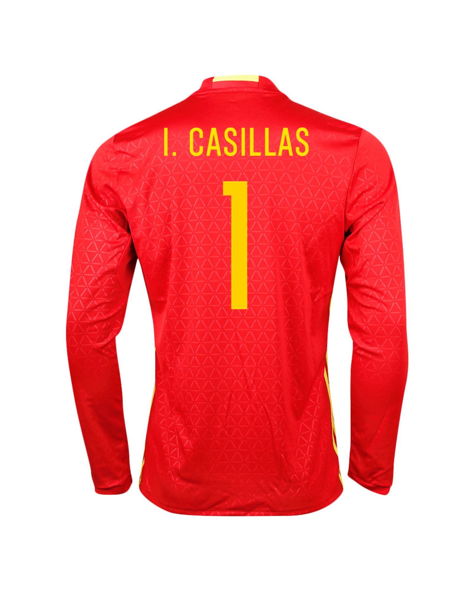 Camiseta 1ª España Eurocopa 2016 Casillas Manga Larga Rojo - Fútbol Factory