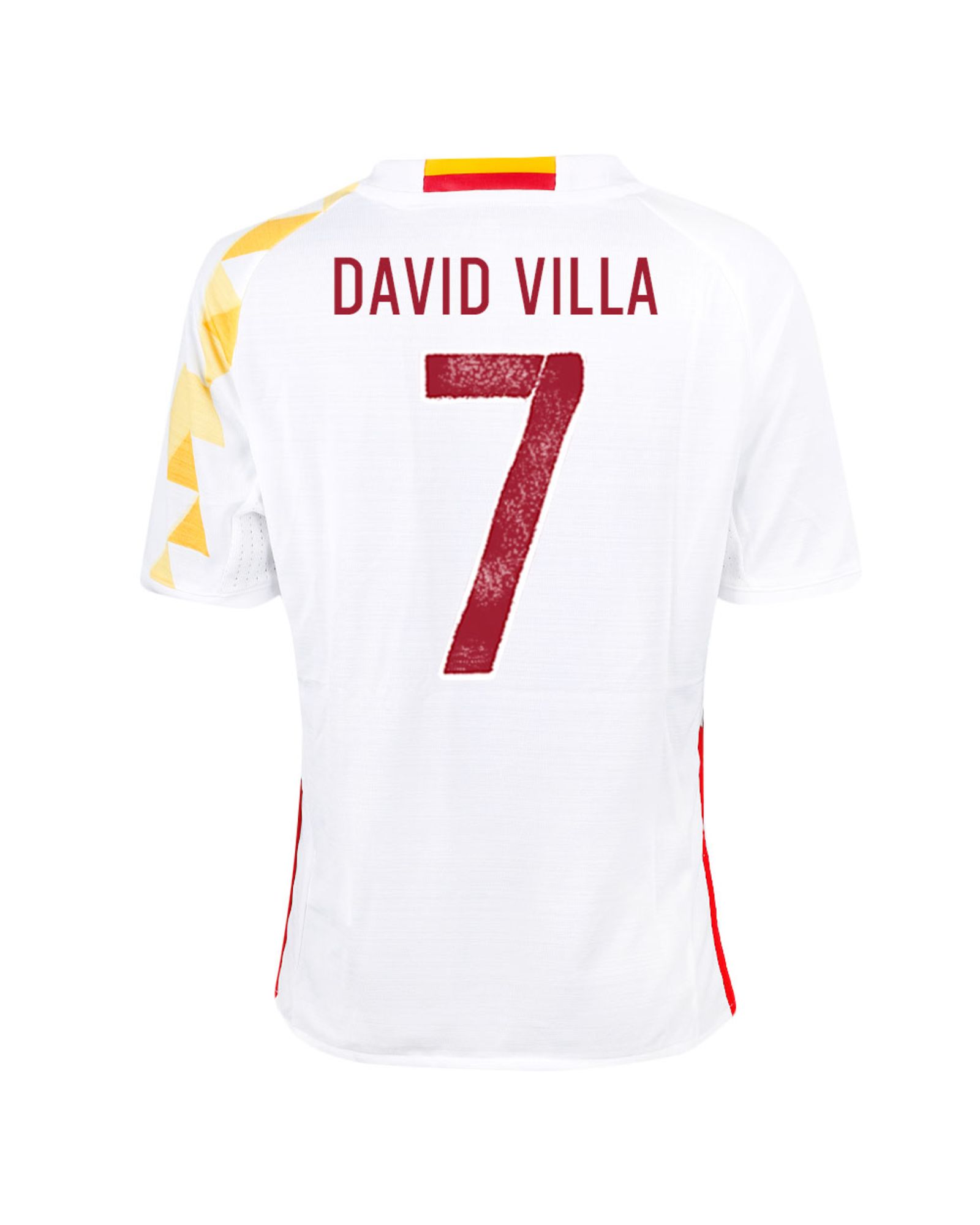 Camiseta 2ª España Eurocopa 2016 David Villa Junior Blanco - Fútbol Factory