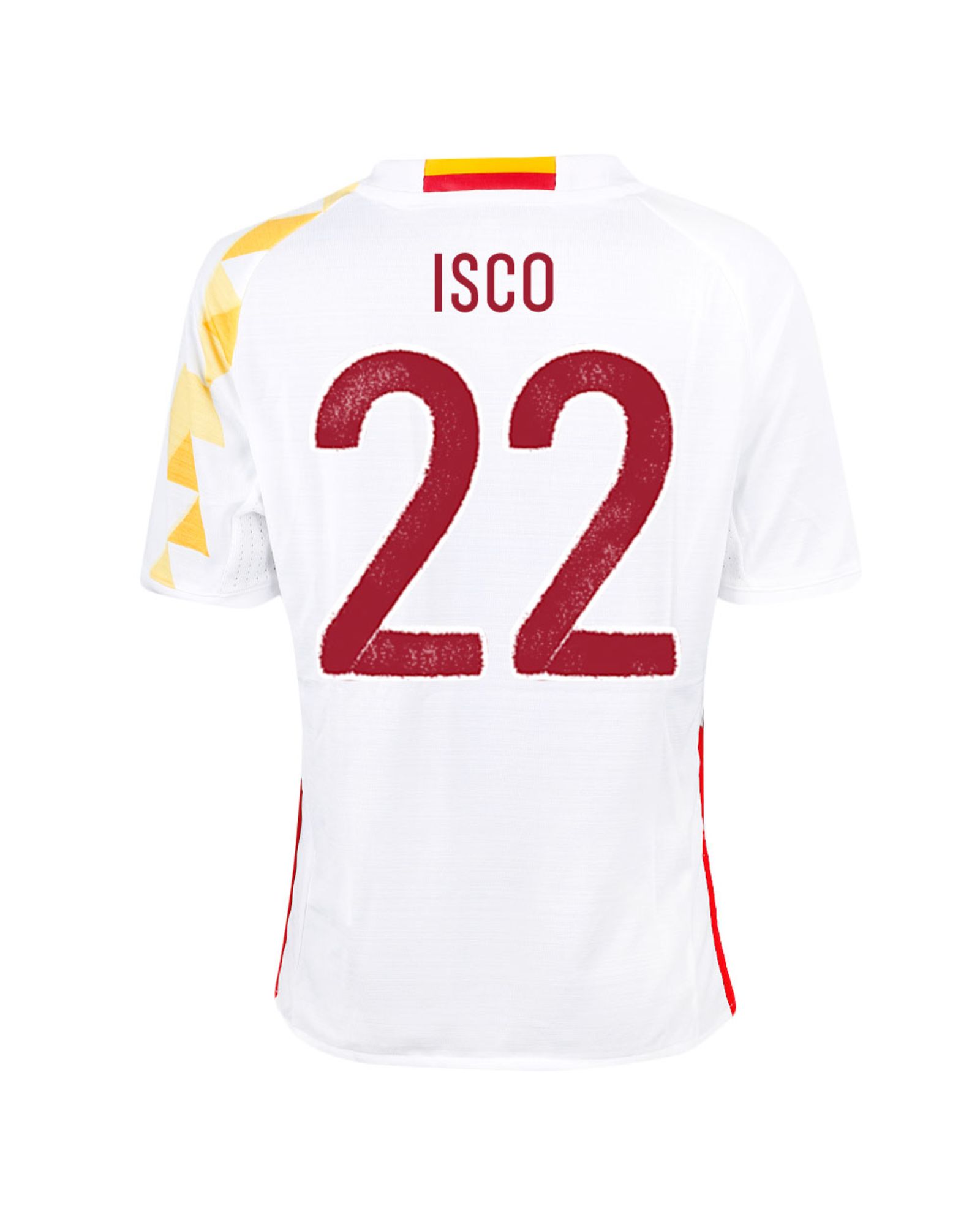 Camiseta 2ª España Eurocopa 2016 Isco Junior Blanco - Fútbol Factory