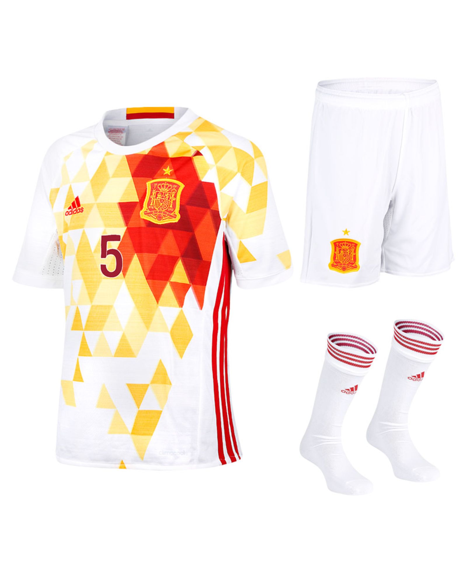 Conjunto 2ª España Eurocopa 2016 Busquets Junior Blanco - Fútbol Factory