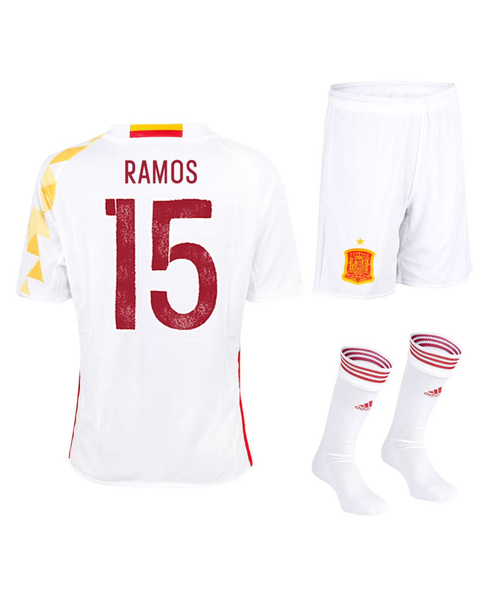 Conjunto 2ª España Eurocopa 2016 Ramos Junior Blanco - Fútbol Factory