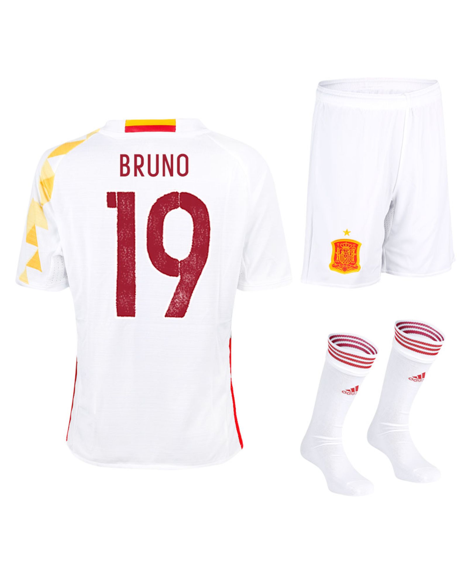 Conjunto 2ª España Eurocopa 2016 Bruno Junior Blanco - Fútbol Factory