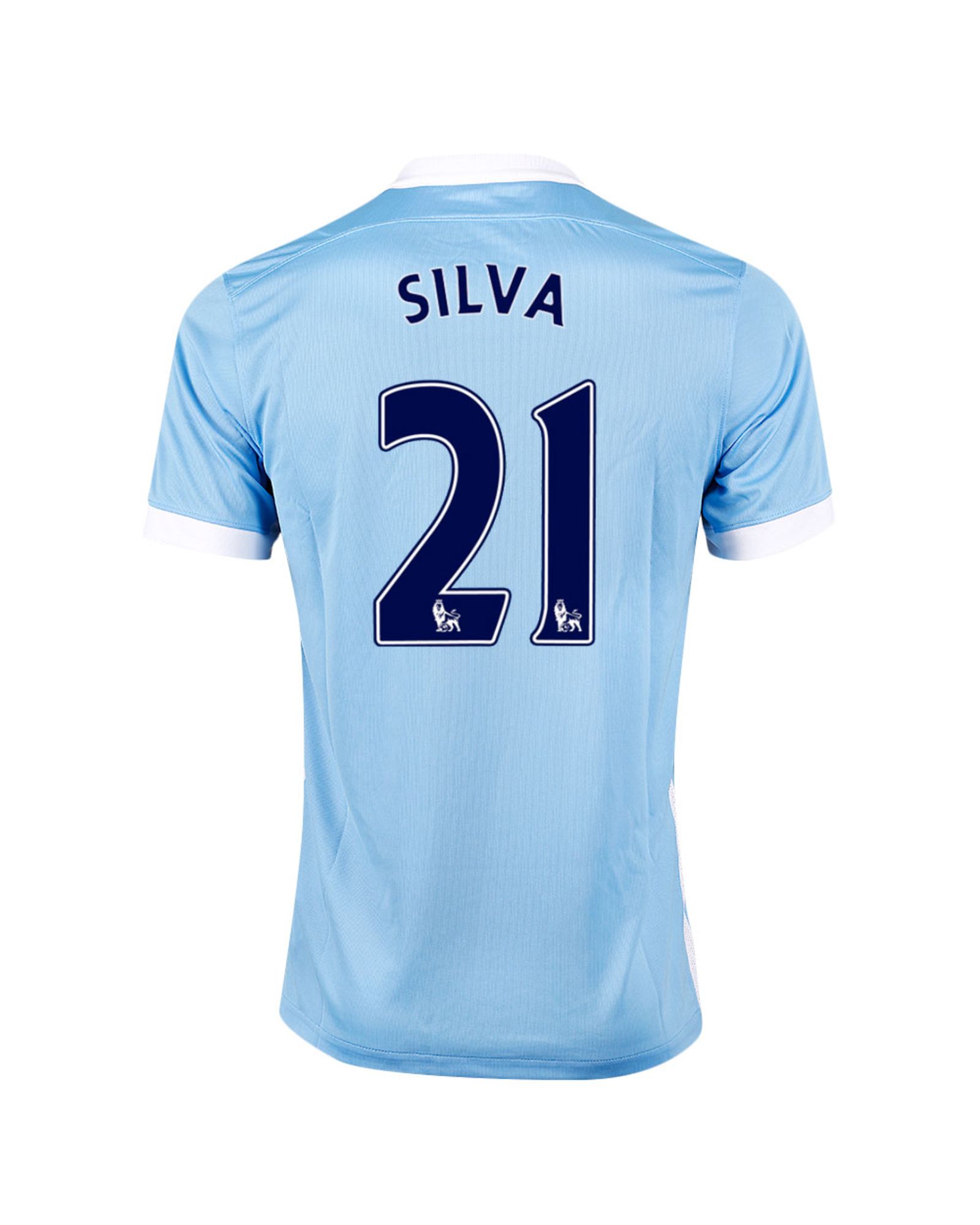 Camiseta 1ª Manchester City 2015/2016 Silva Azul - Fútbol Factory