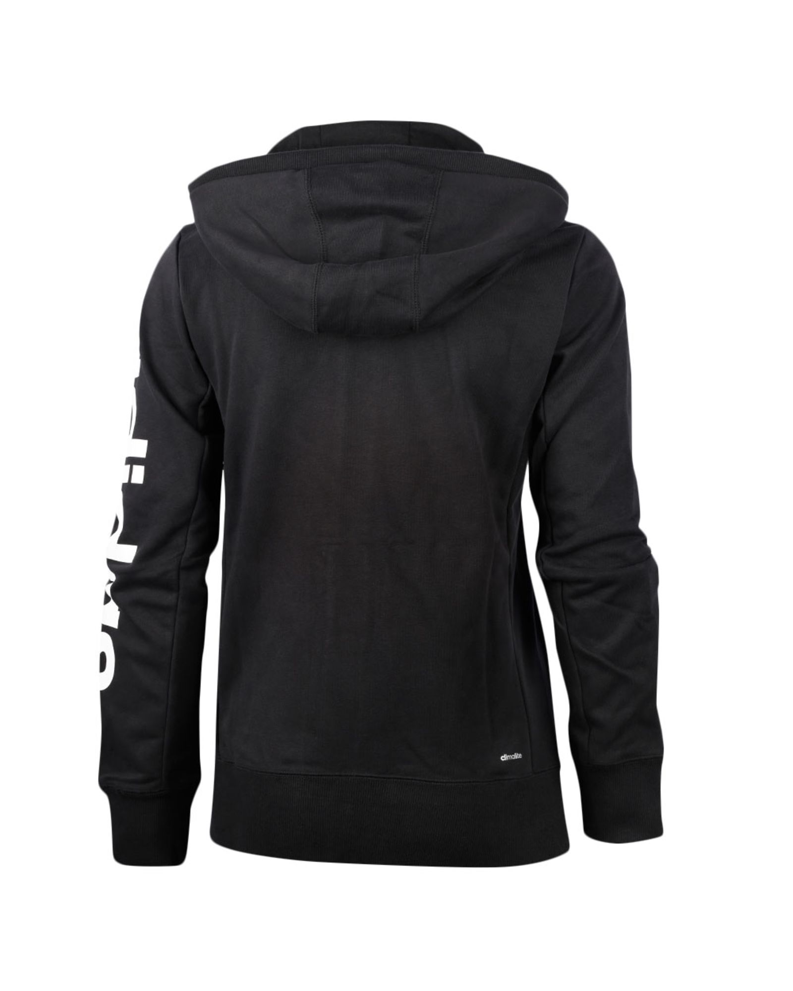 Chaqueta de Training Essentials Linear Hoodie Mujer Negro Blanco - Fútbol Factory