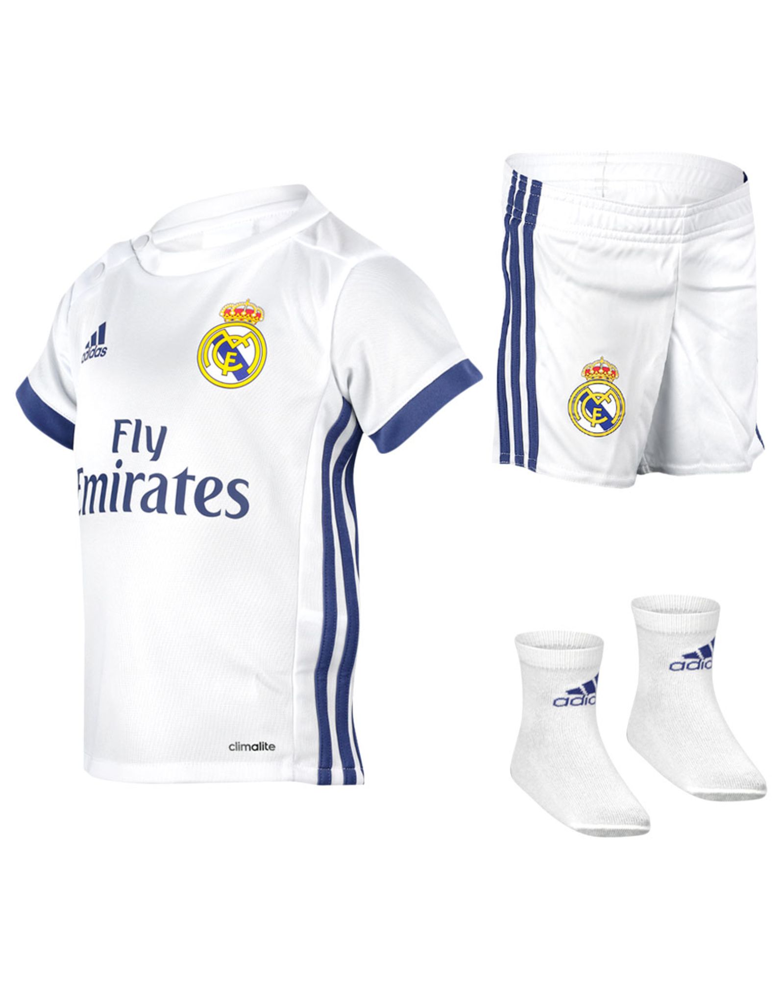 Conjunto 1ª Real Madrid 2016/2017 Bebé - Fútbol Factory