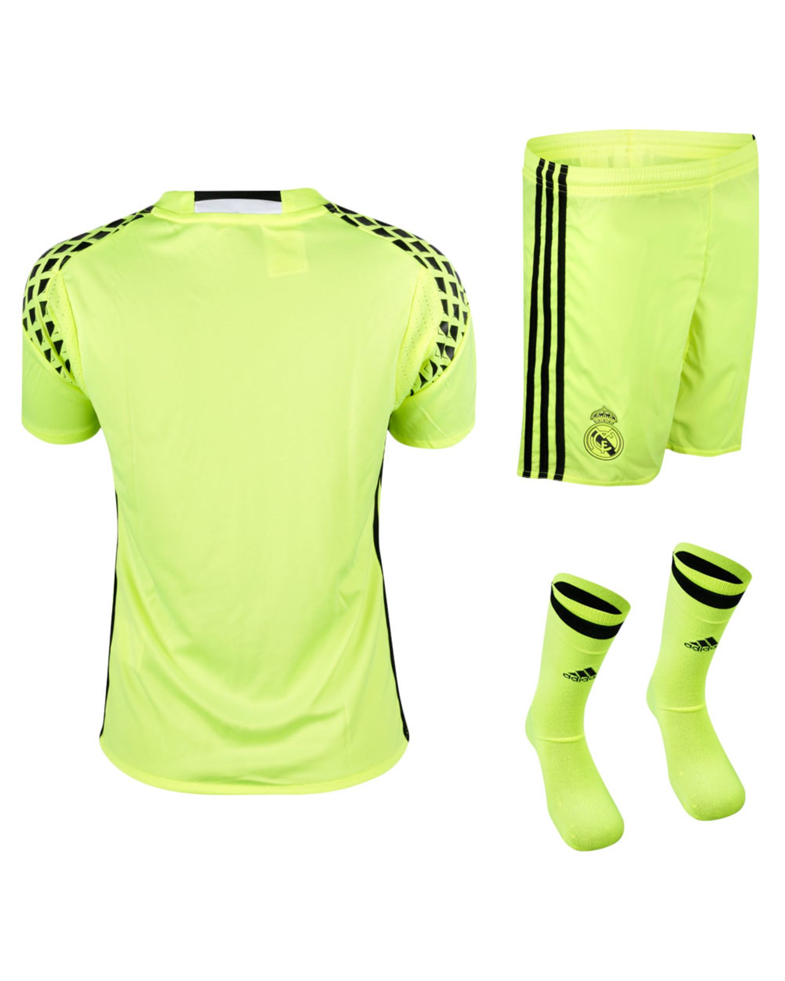 Conjunto 2ª Real Madrid 2016/2017 Portero Junior Amarillo - Fútbol Factory