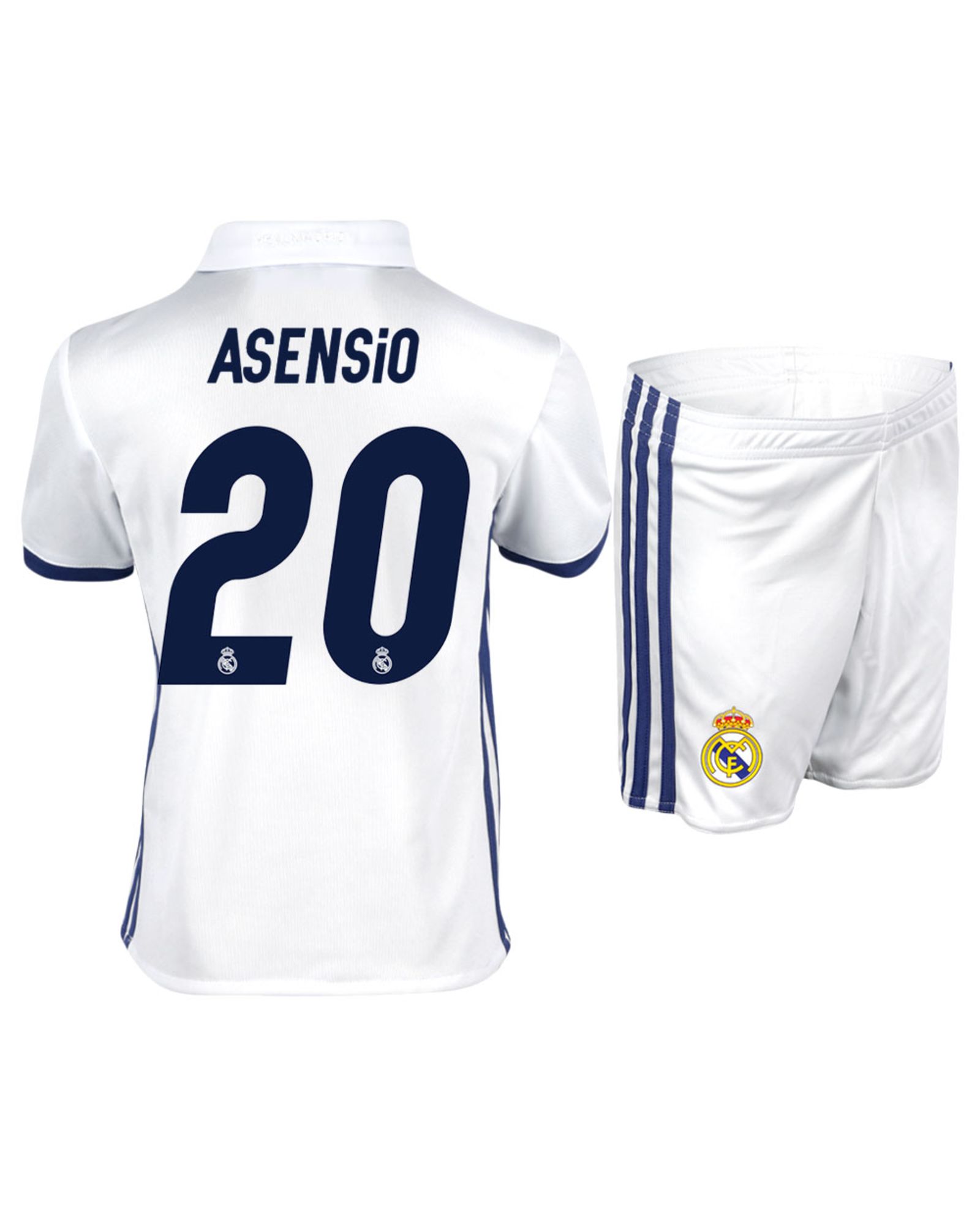 Conjunto 1ª Real Madrid 2016/2017 Asensio Junior - Fútbol Factory