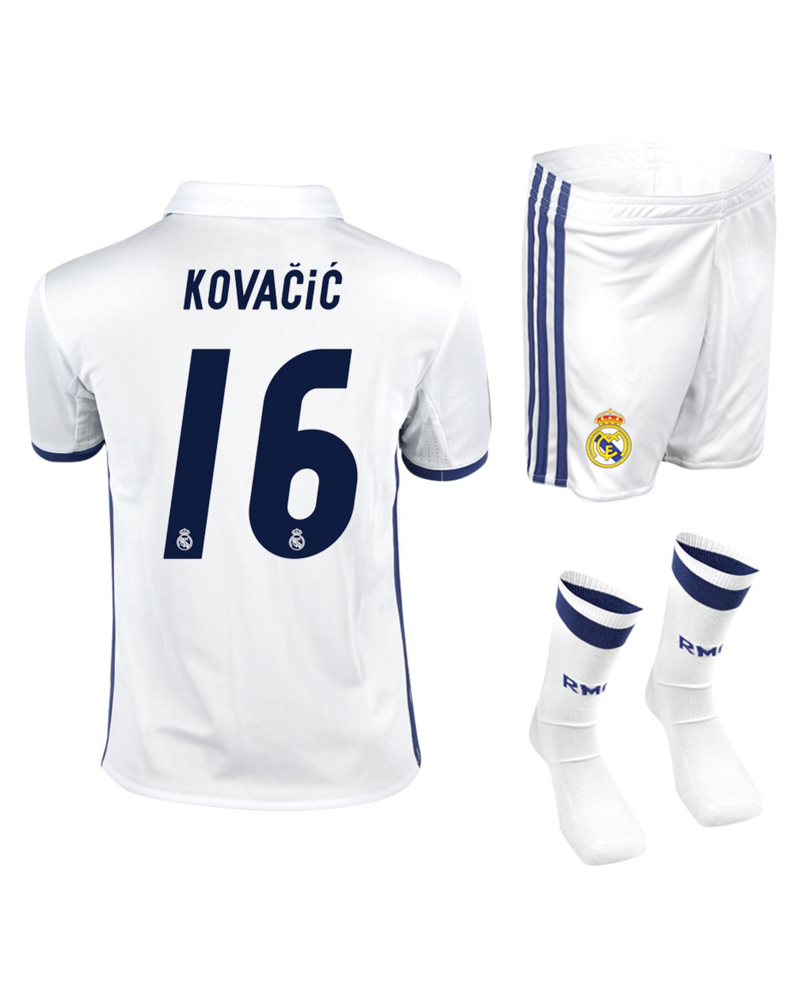 Conjunto 1ª Real Madrid 2016/2017 Kovacic SMU Junior - Fútbol Factory