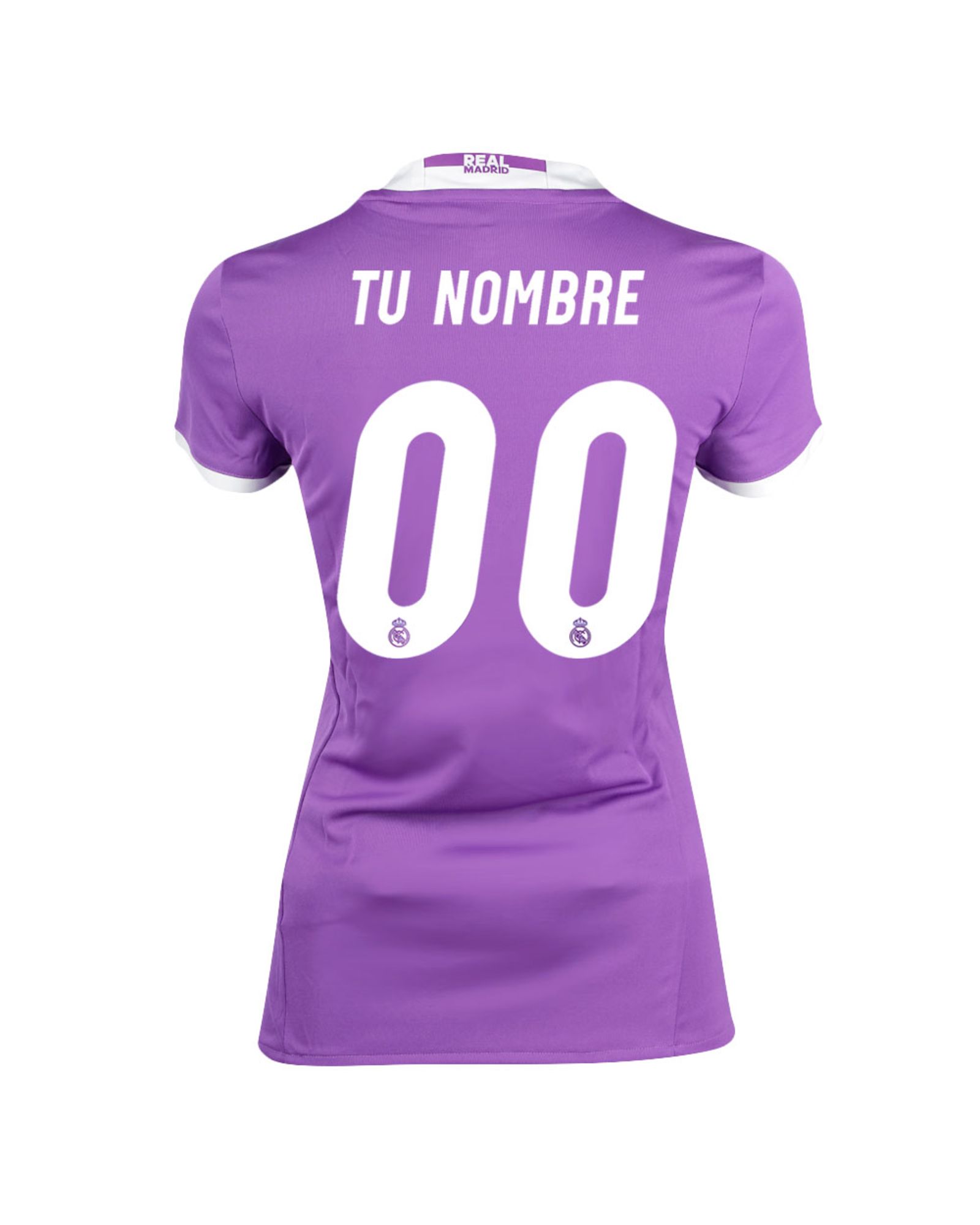 Camiseta 2ª Real Madrid 2016/2017 Personalizada Mujer Morado - Fútbol Factory