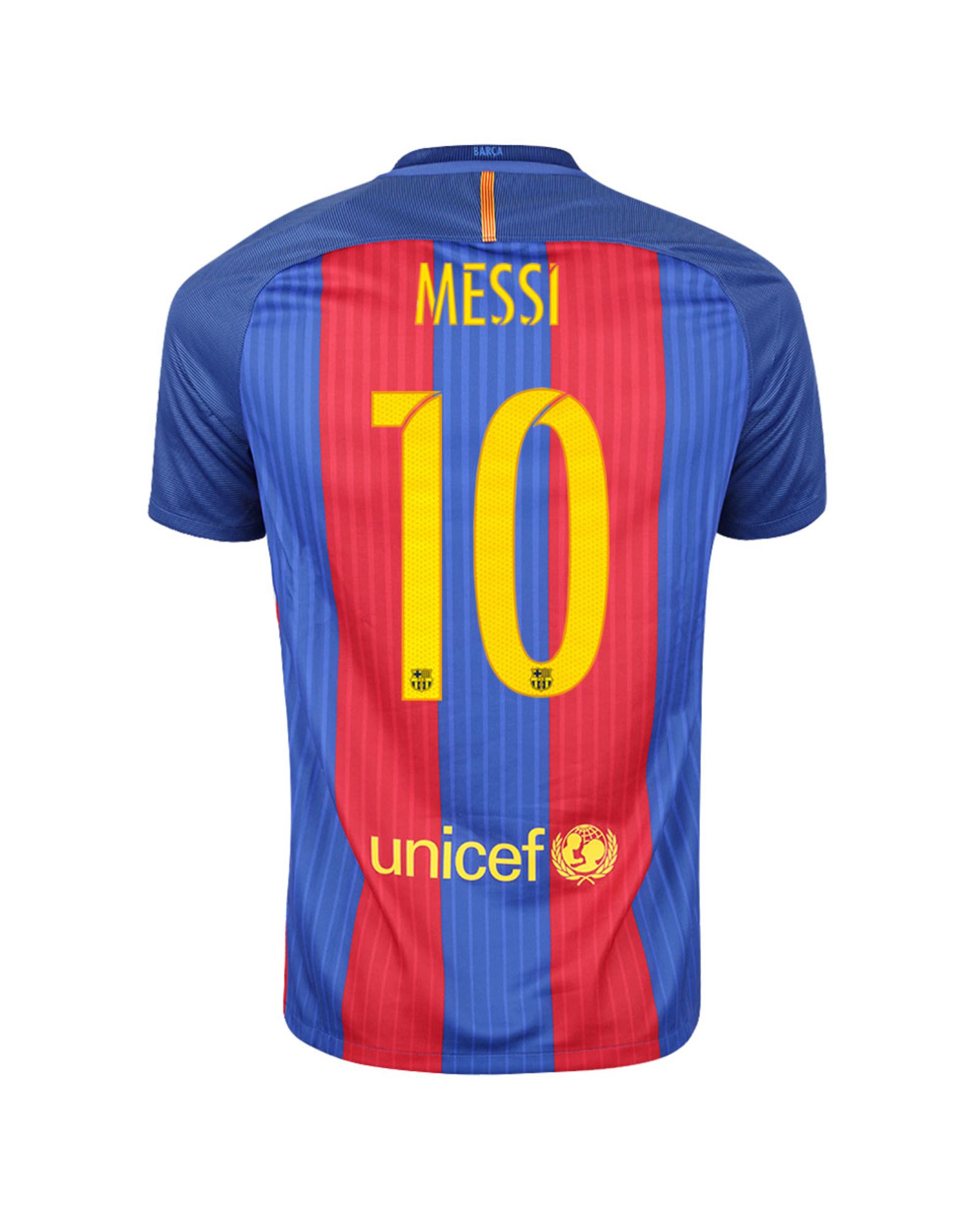 siga adelante Atrás, atrás, atrás parte cáncer Camiseta 1ª FC Barcelona 2016/2017 Messi Stadium