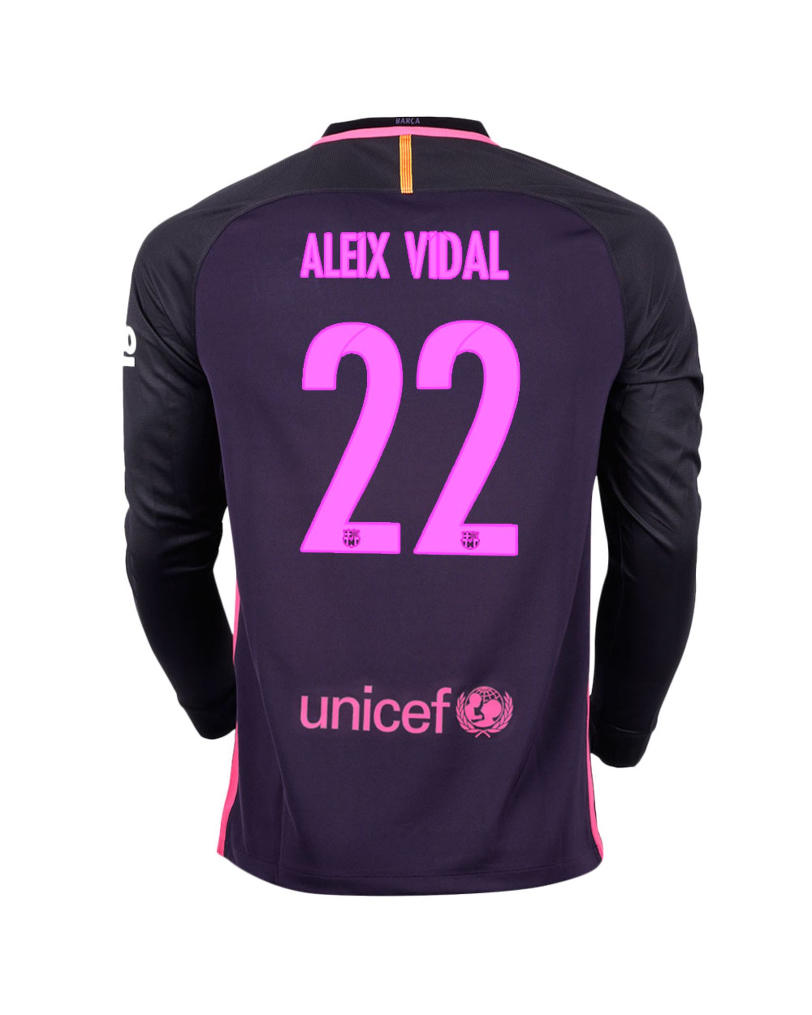 Camiseta 2ª FC Barcelona 2016/2017 Vidal Stadium Manga Larga - Fútbol Factory