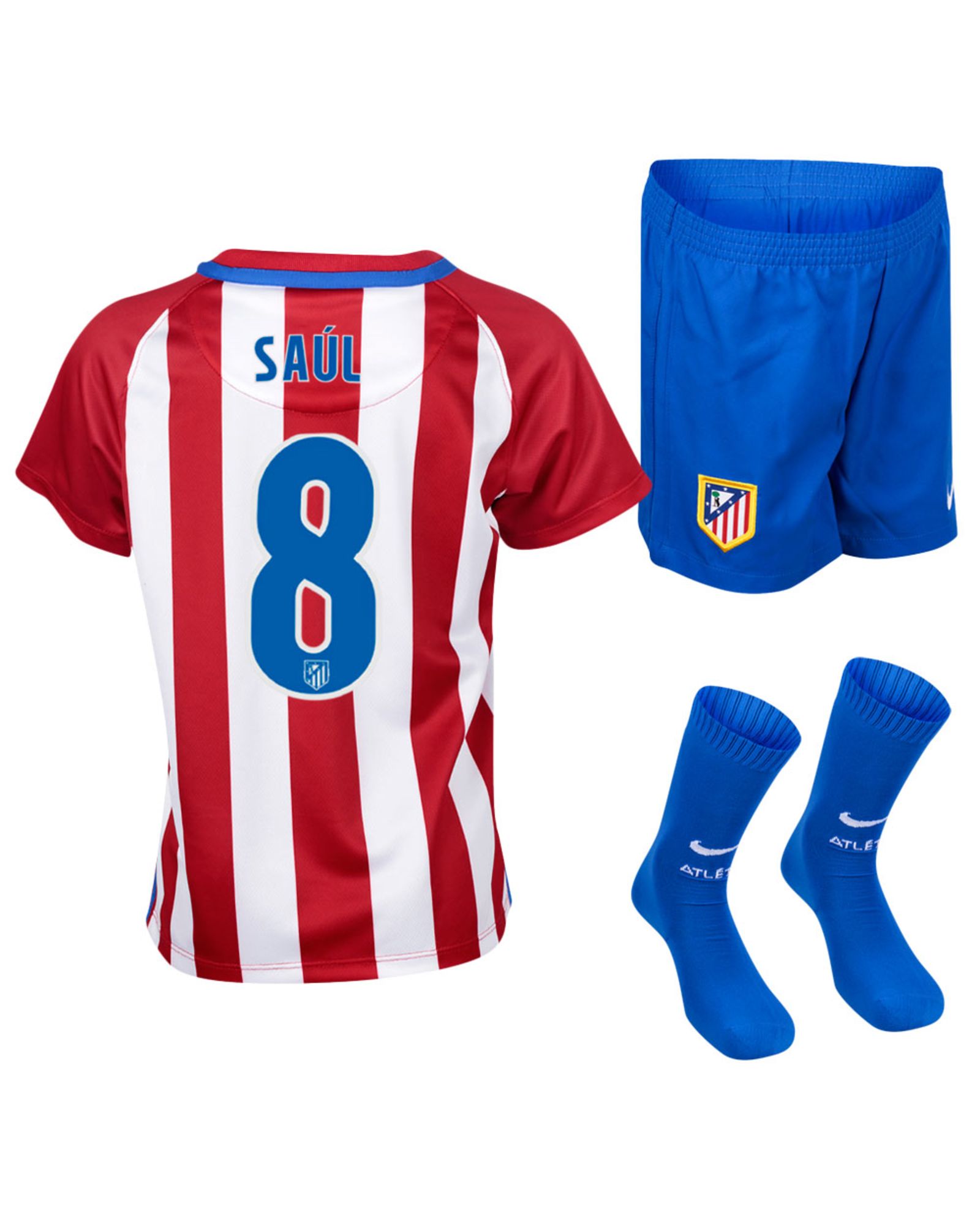 Conjunto 1ª Atlético de Madrid 2016/2017 Saúl Infantil - Fútbol Factory