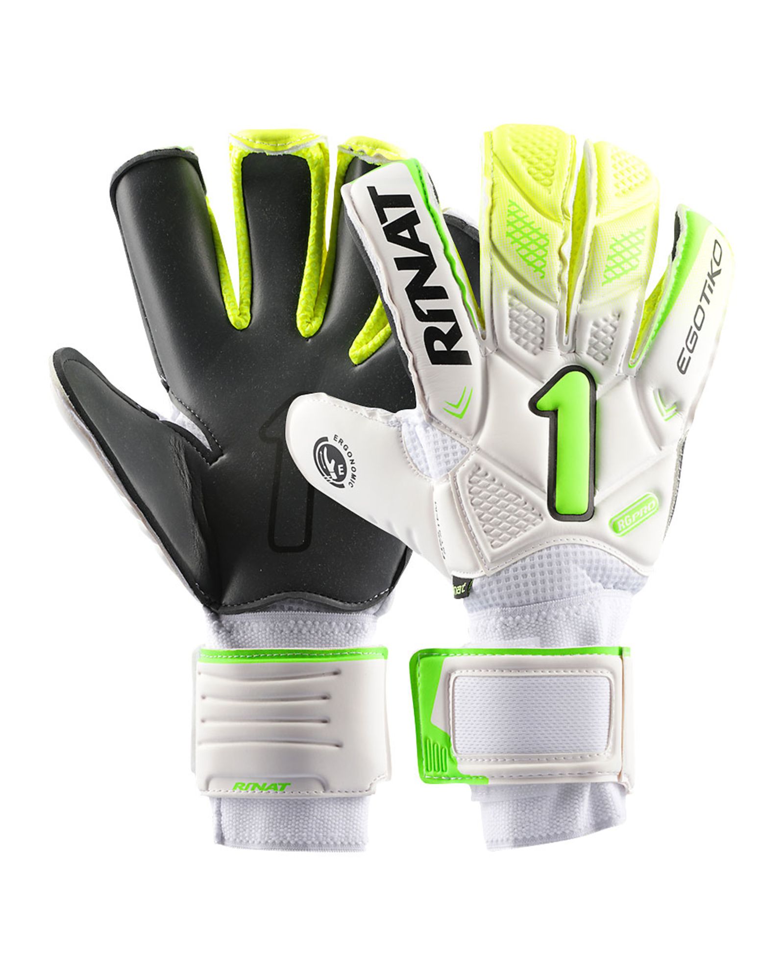 Guantes Egotiko 2.0 Turf Blanco Verde - Fútbol Factory