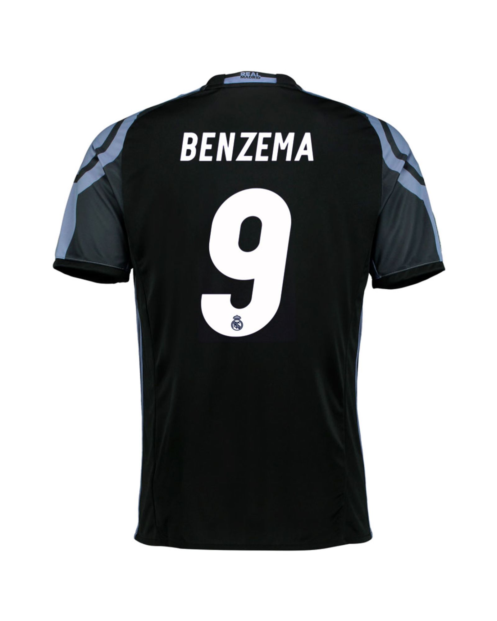 Camiseta 3ª Real Madrid 2016/2017 Benzema UCL Negro - Fútbol Factory