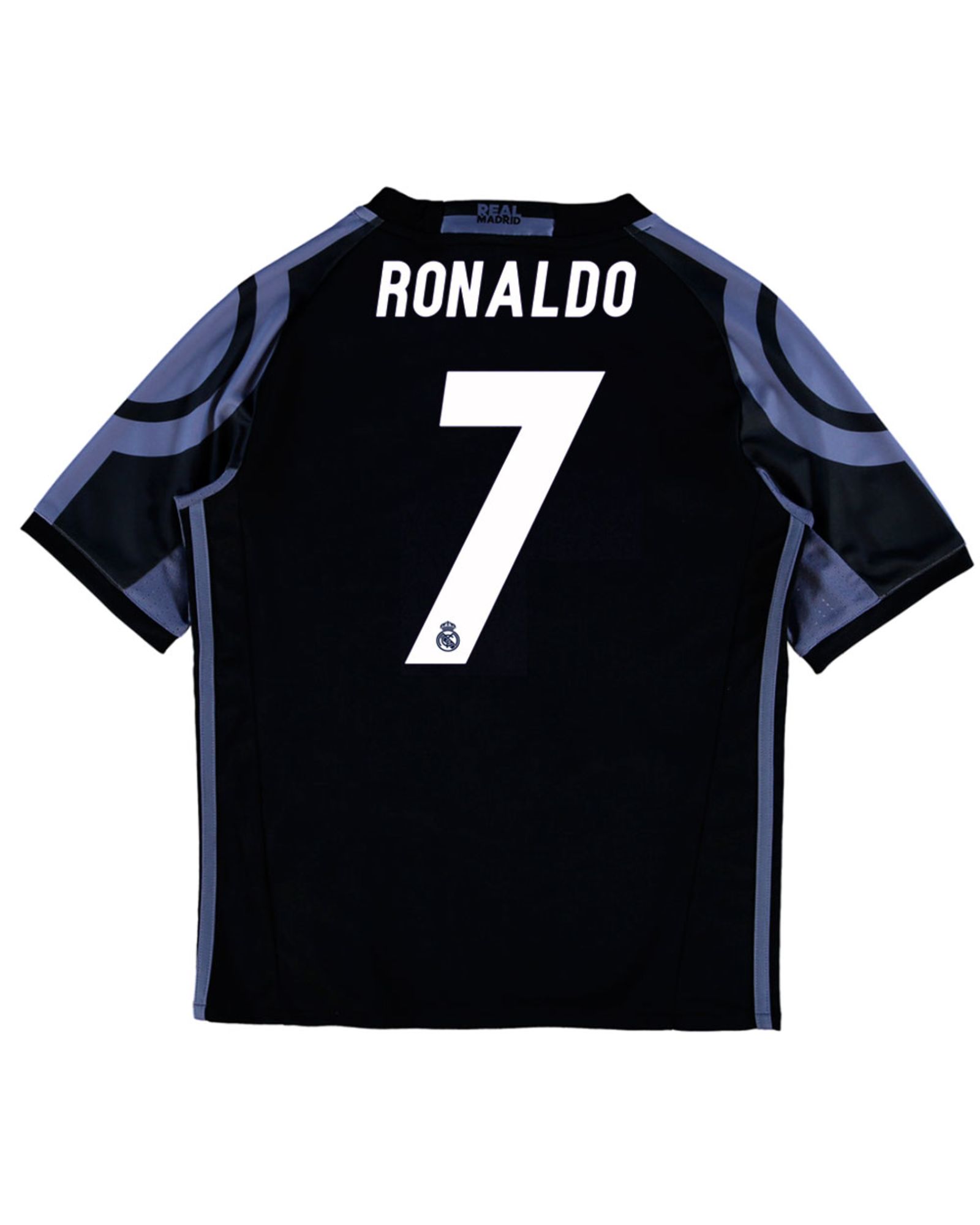 Camiseta 3ª Real Madrid 2016/2017 Ronaldo UCL Junior Negro - Fútbol Factory