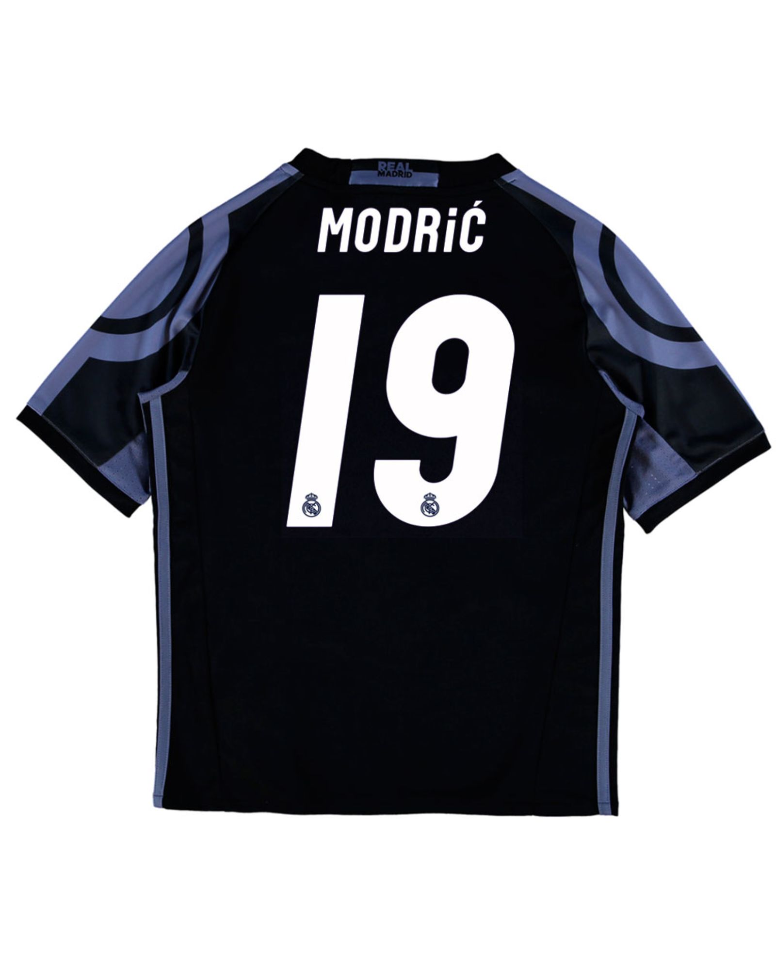 Camiseta 3ª Real Madrid 2016/2017 Modric UCL Junior Negro - Fútbol Factory