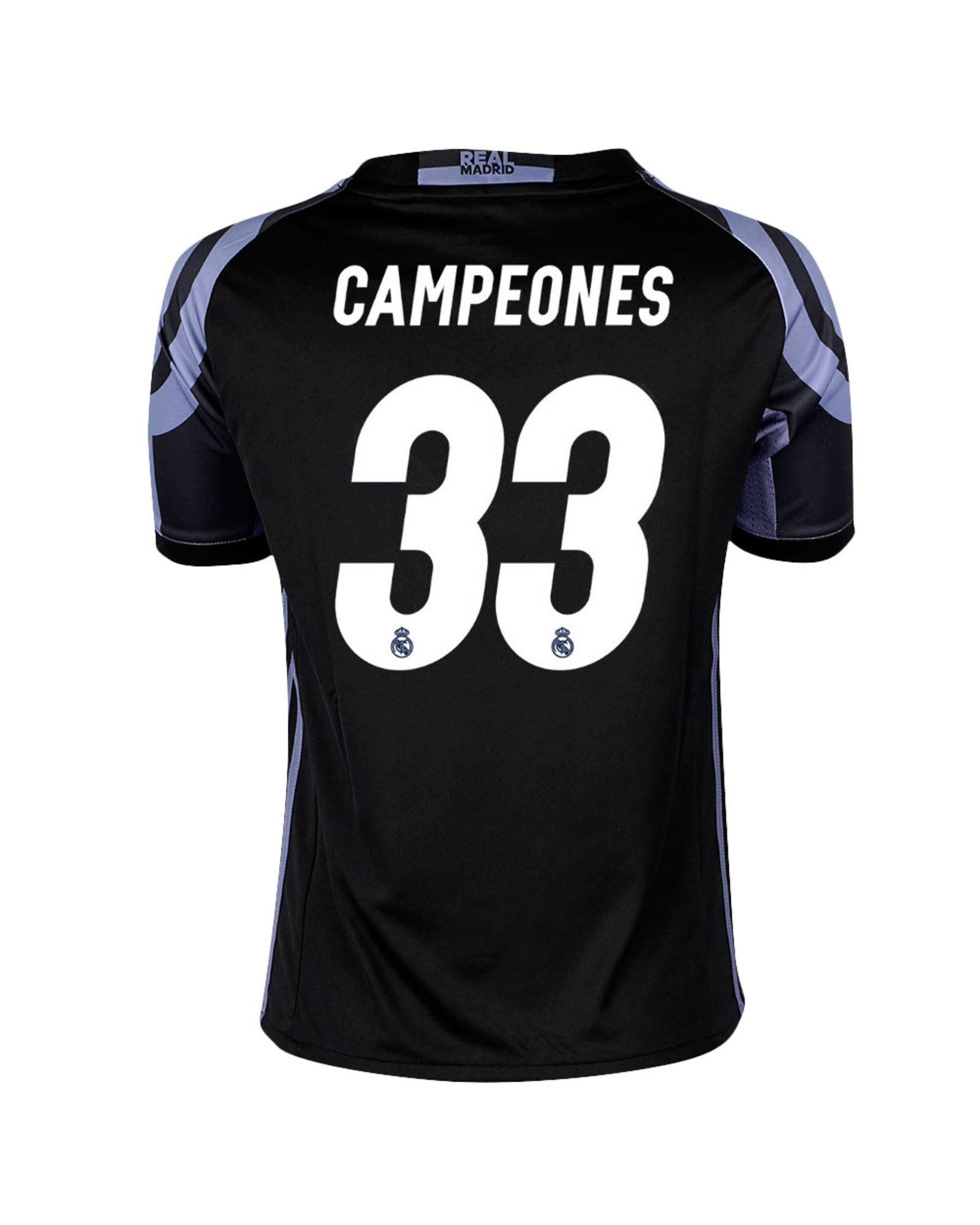 Camiseta 3ª Real Madrid 2016/2017 Campeones UCL Junior Negro - Fútbol Factory