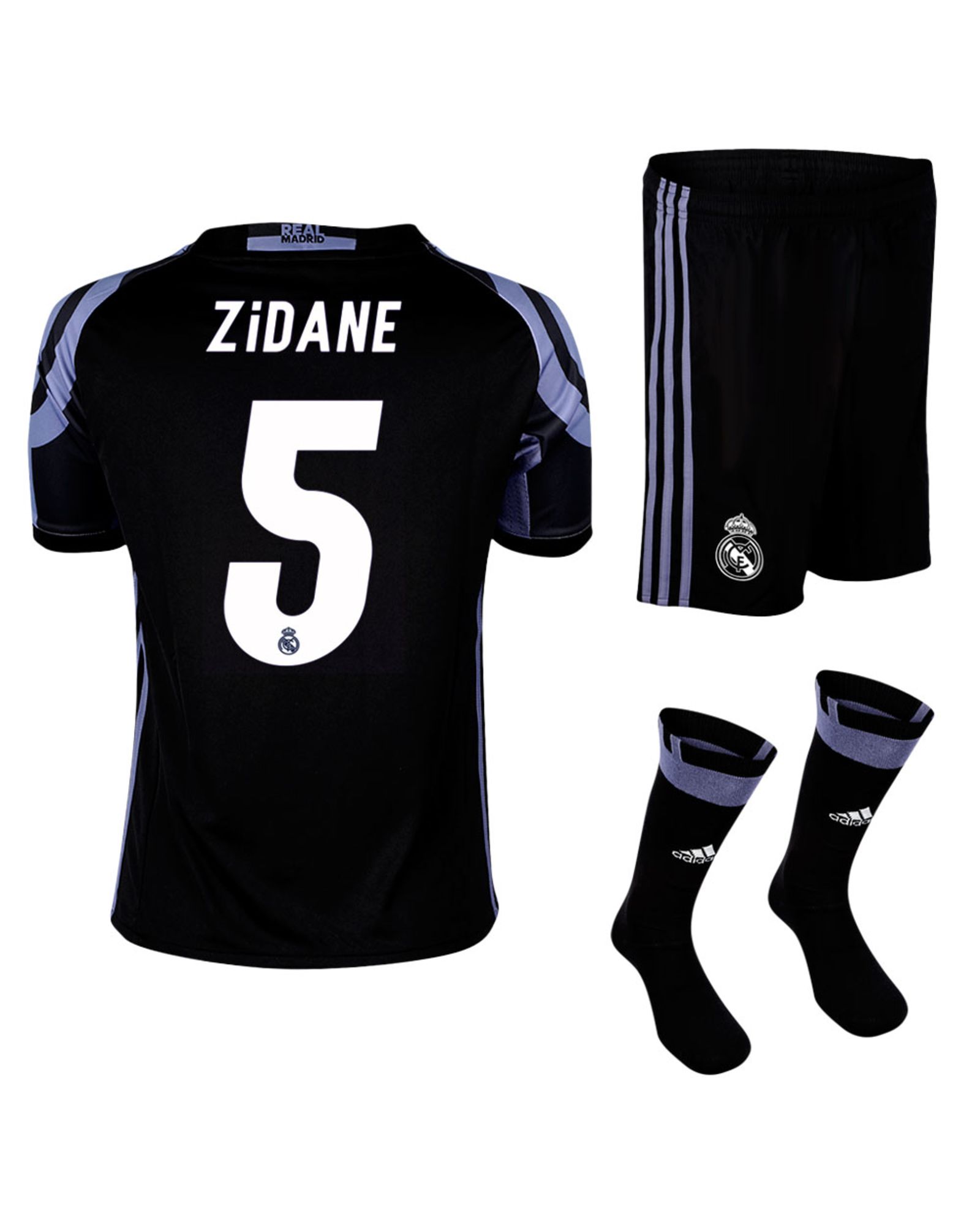 Conjunto 3ª Real Madrid 2016/2017 Zidane UCL Junior Negro - Fútbol Factory