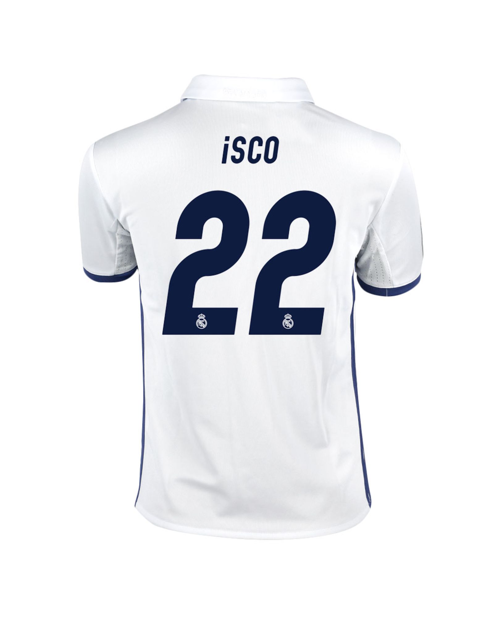 Camiseta 1ª Real Madrid 2016/2017 Isco UCL Junior Blanco - Fútbol Factory