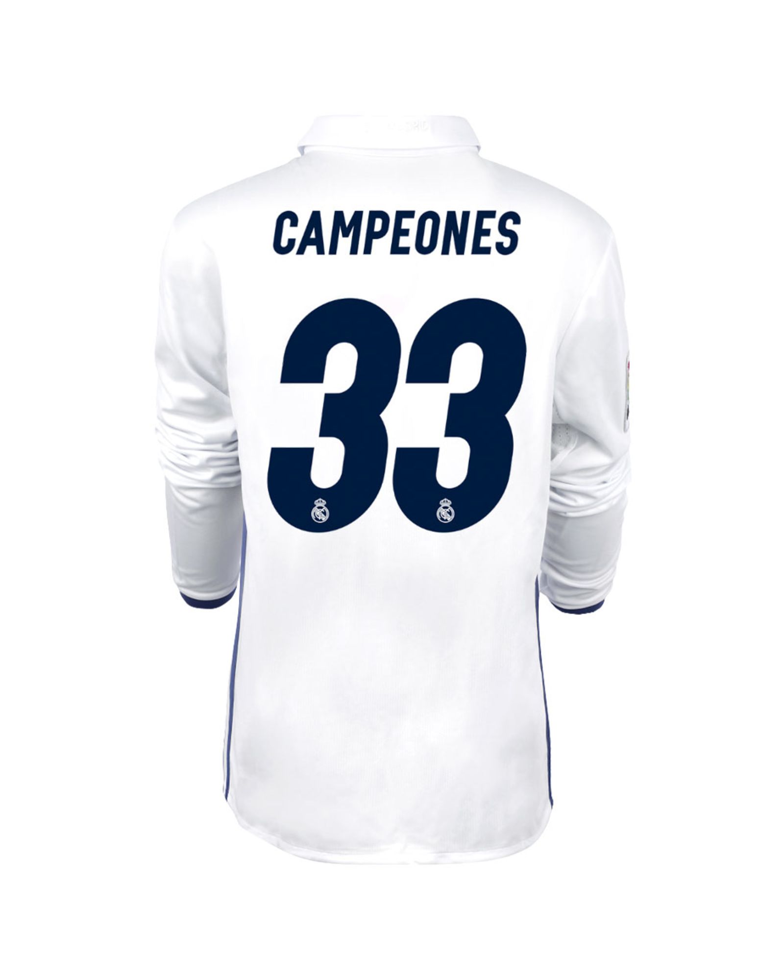 Camiseta 1ª Real Madrid 2016/2017 Campeones Manga Larga Junior - Fútbol Factory