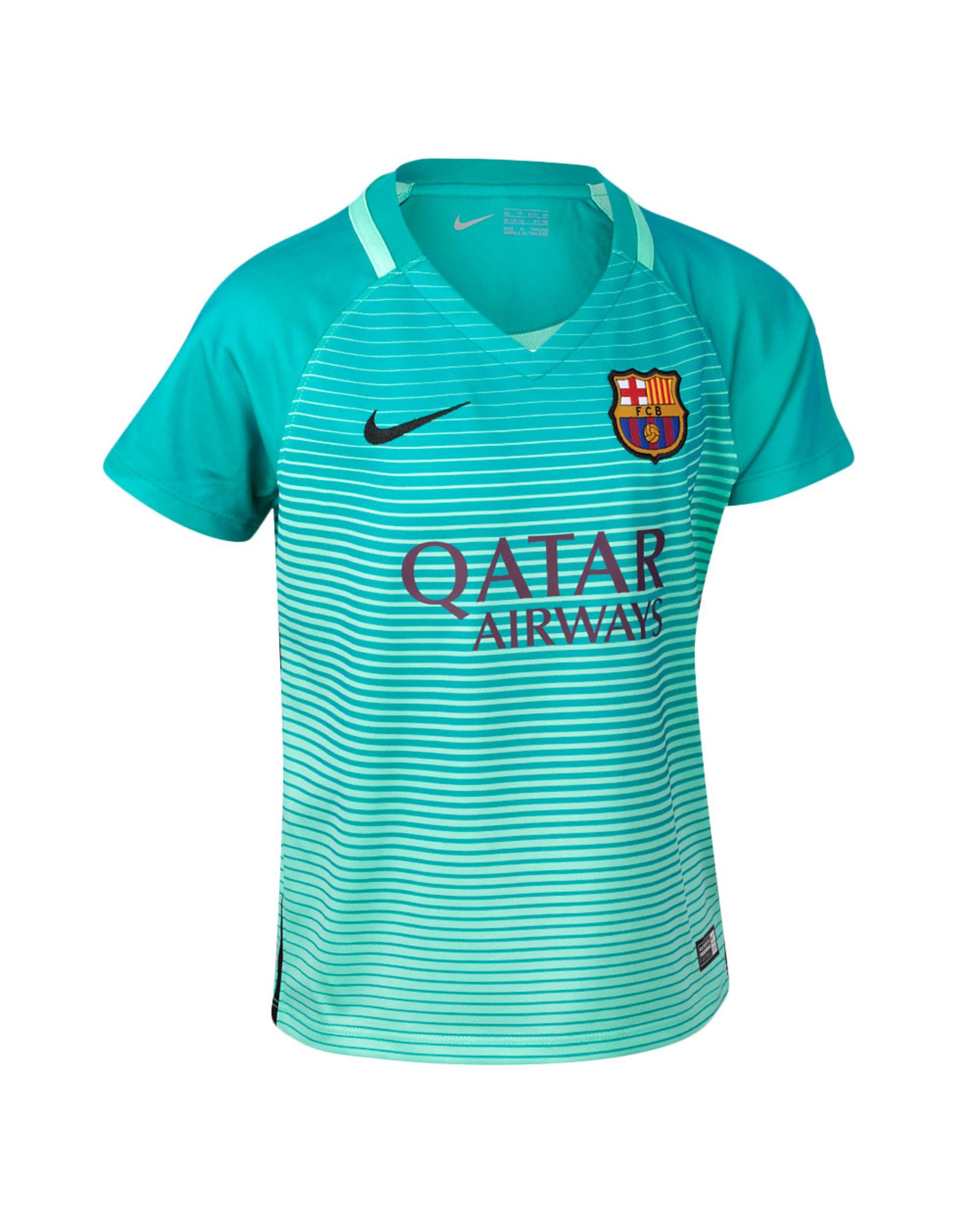 Conjunto 3ª FC Barcelona 2016/2017 UCL Infantil Verde - Fútbol Factory