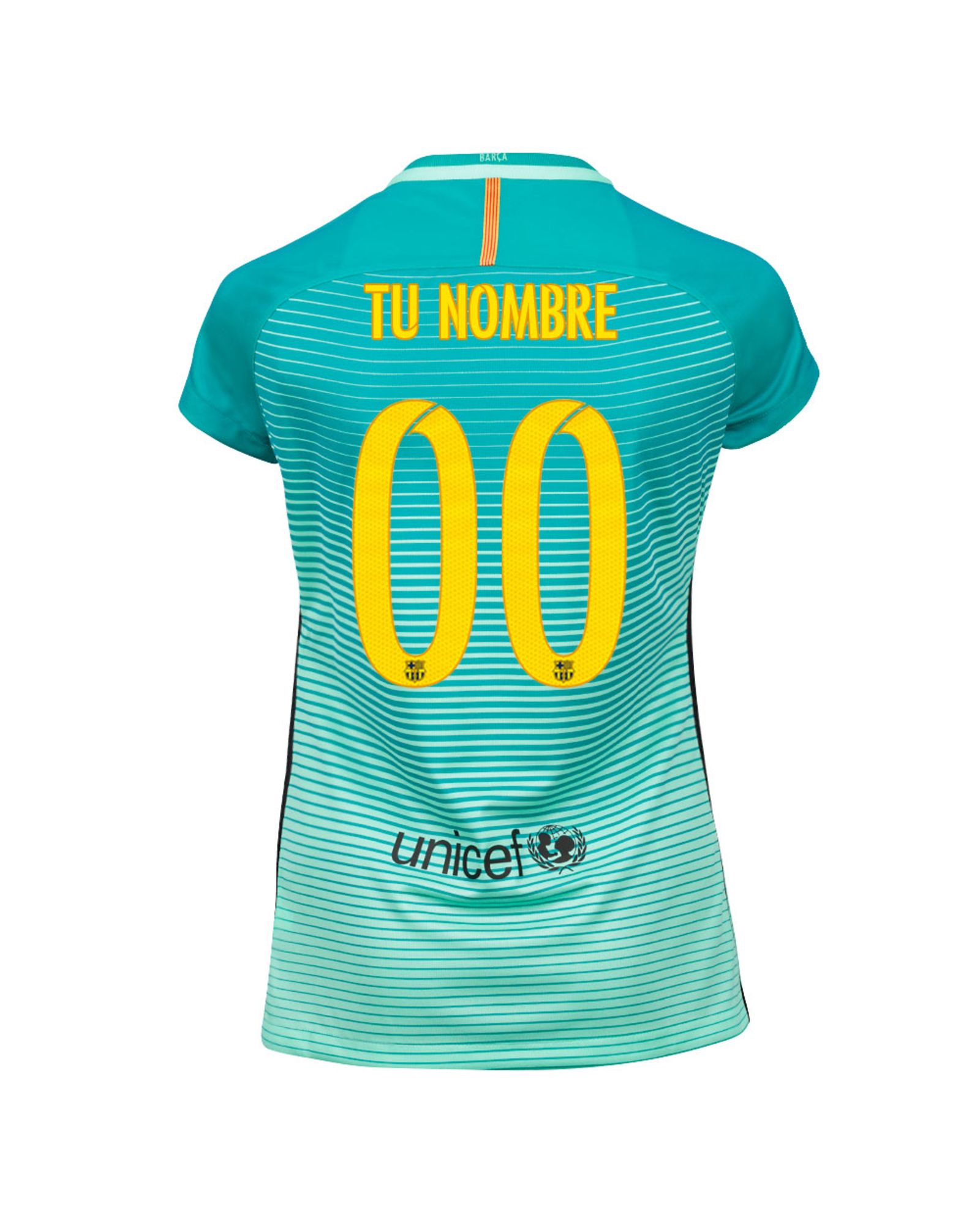 Camiseta 3ª FC Barcelona 2016/2017 Personalizada UCL Stadium Mujer Verde - Fútbol Factory