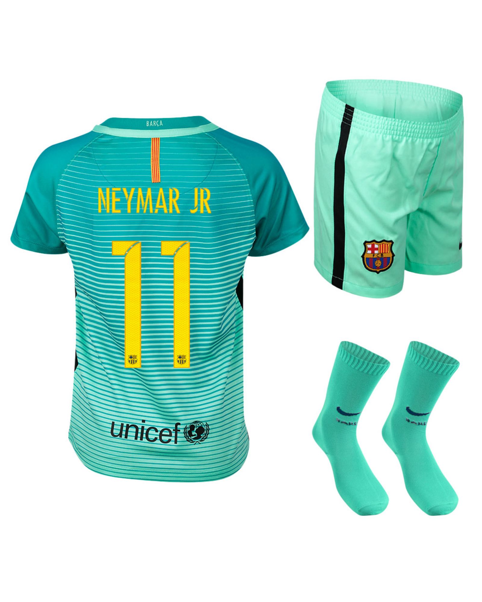 Camiseta 3ª FC Barcelona 2016/2017 Neymar JR UCL Stadium Verde