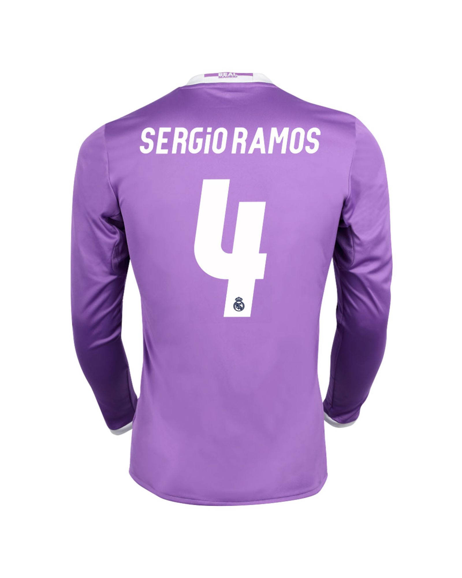 Camiseta 2ª Real Madrid 2016/2017 Ramos Manga Larga Morado - Fútbol Factory