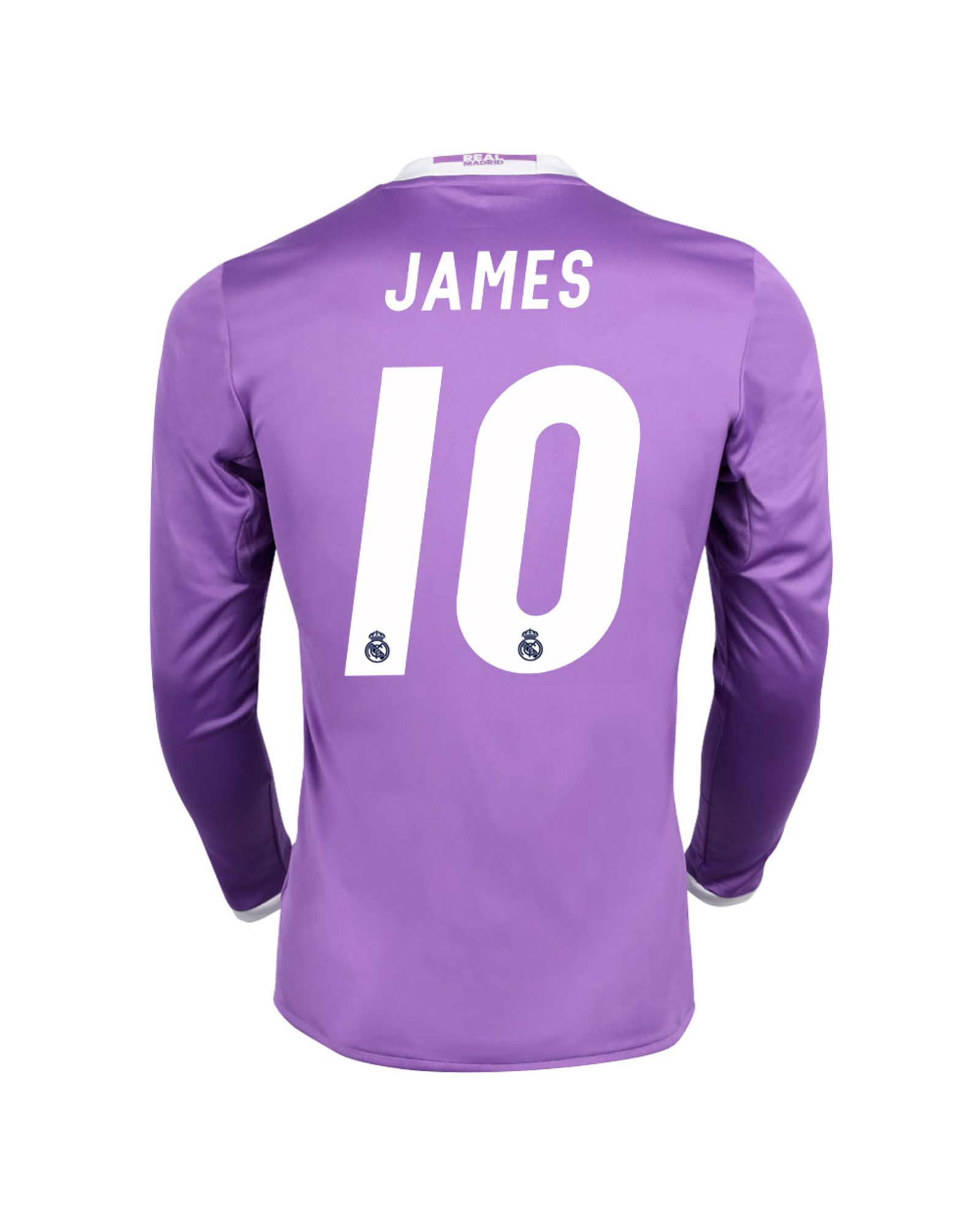 Camiseta 2ª Real Madrid 2016/2017 James Manga Larga Morado - Fútbol Factory