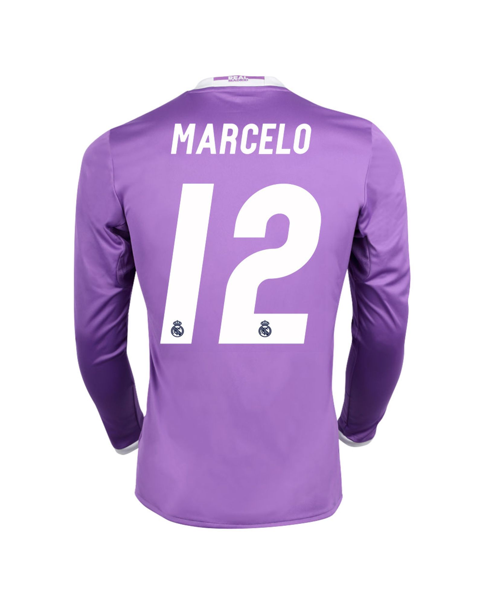 Camiseta 2ª Real Madrid 2016/2017 Marcelo Manga Larga Morado - Fútbol Factory