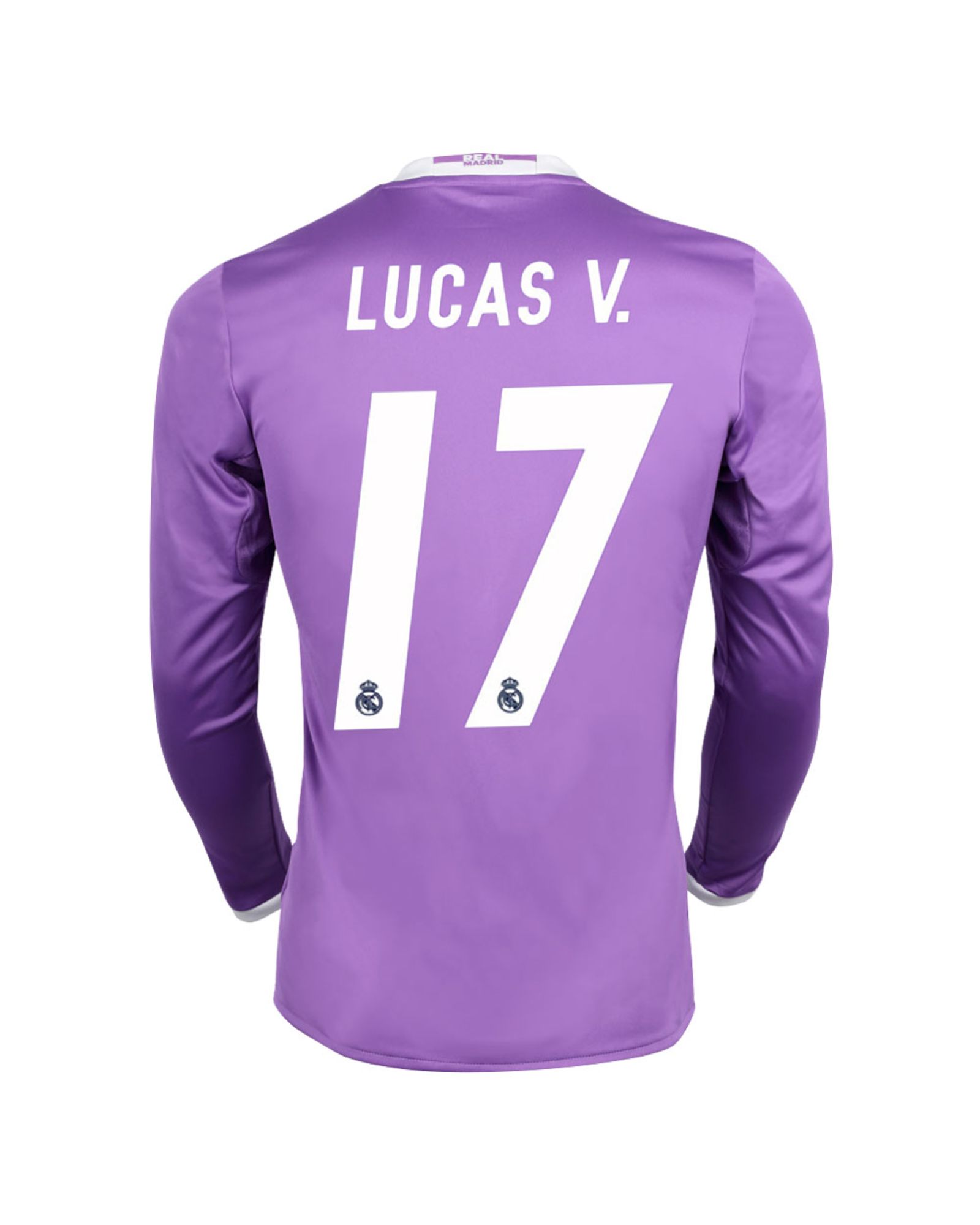 Camiseta 2ª Real Madrid 2016/2017 Lucas Vázquez Manga Larga Morado - Fútbol Factory