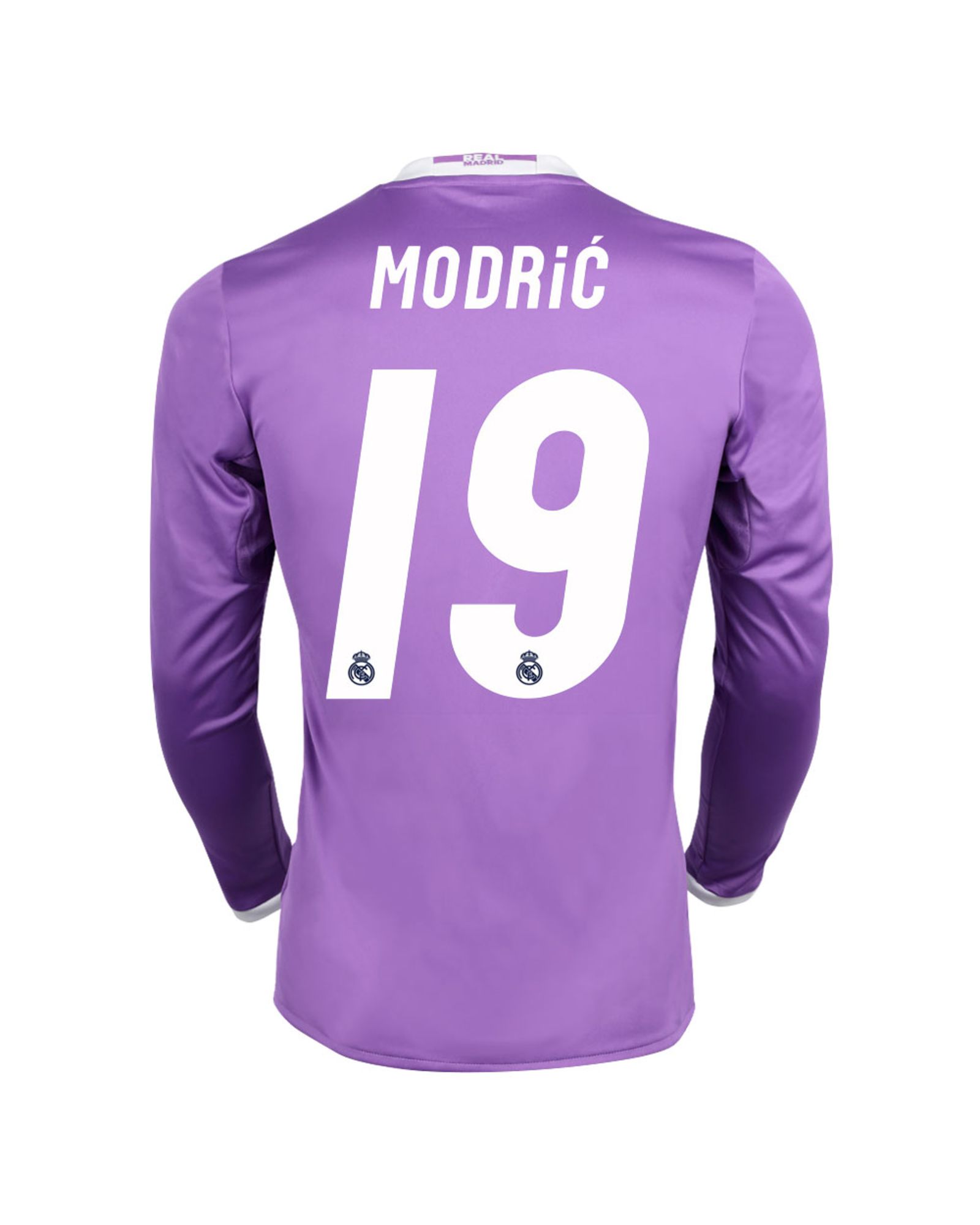 Camiseta 2ª Real Madrid 2016/2017 Modric Manga Larga Morado - Fútbol Factory