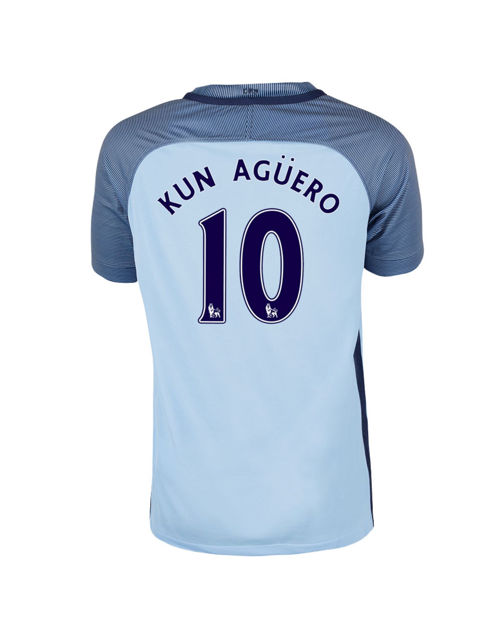 Camiseta 1ª Manchester City 2016/2017 Agüero Junior Azul - Fútbol Factory