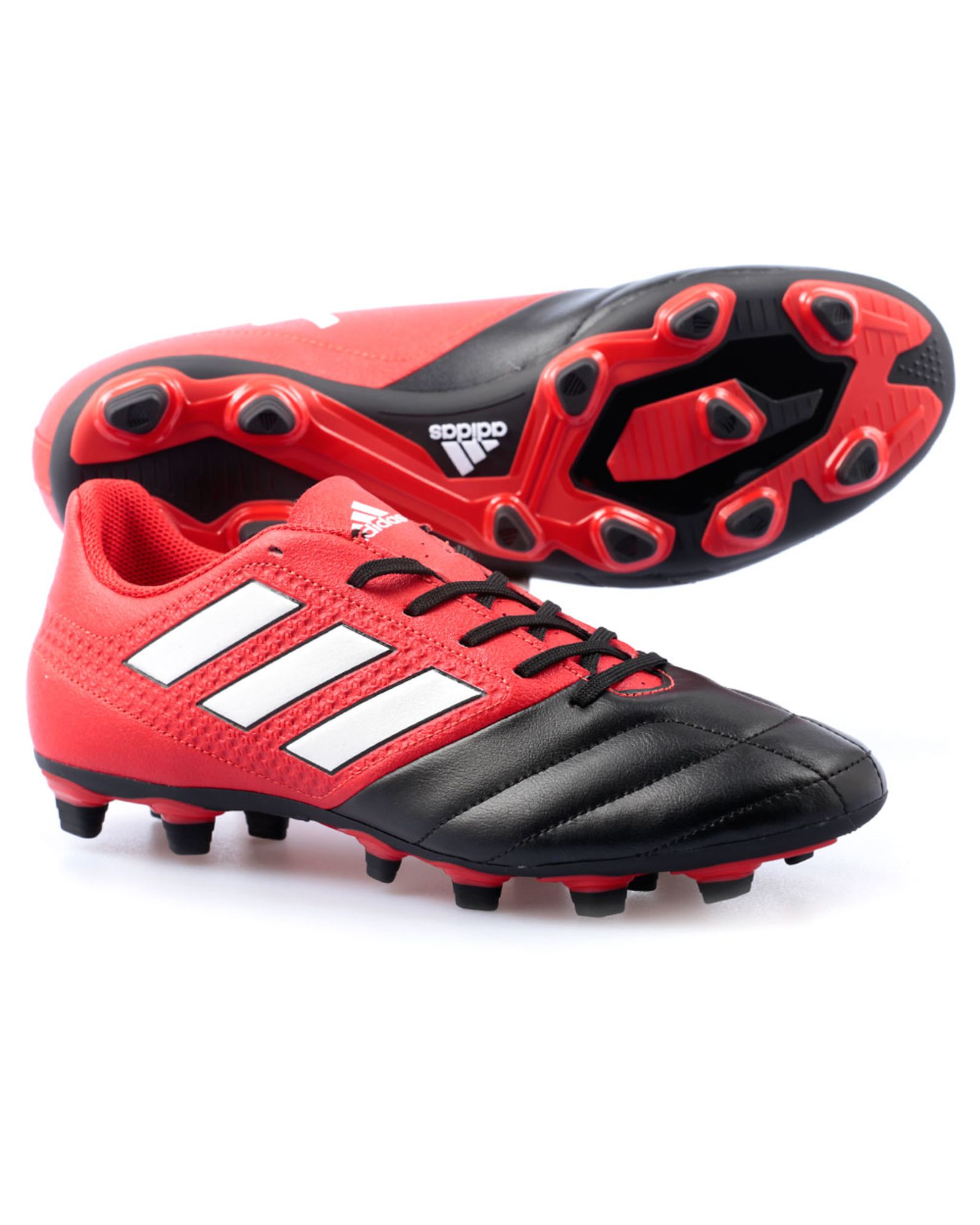 Botas de Fútbol ACE 17.4 FxG Rojo Negro - Fútbol Factory