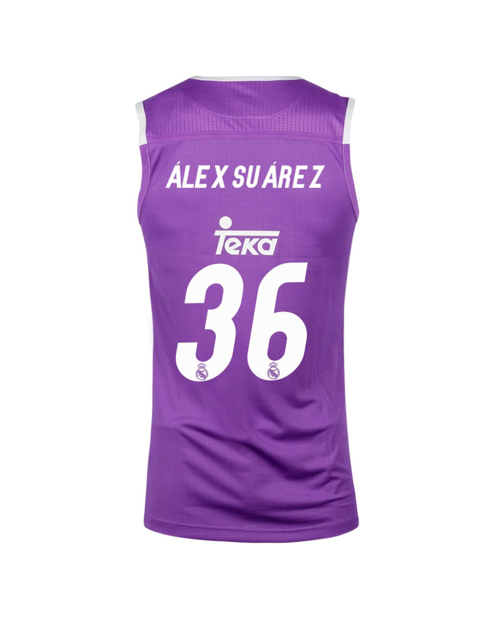 Camiseta 2ª Real Madrid 2016/2017 Álex Suárez Baloncesto Morado - Fútbol Factory