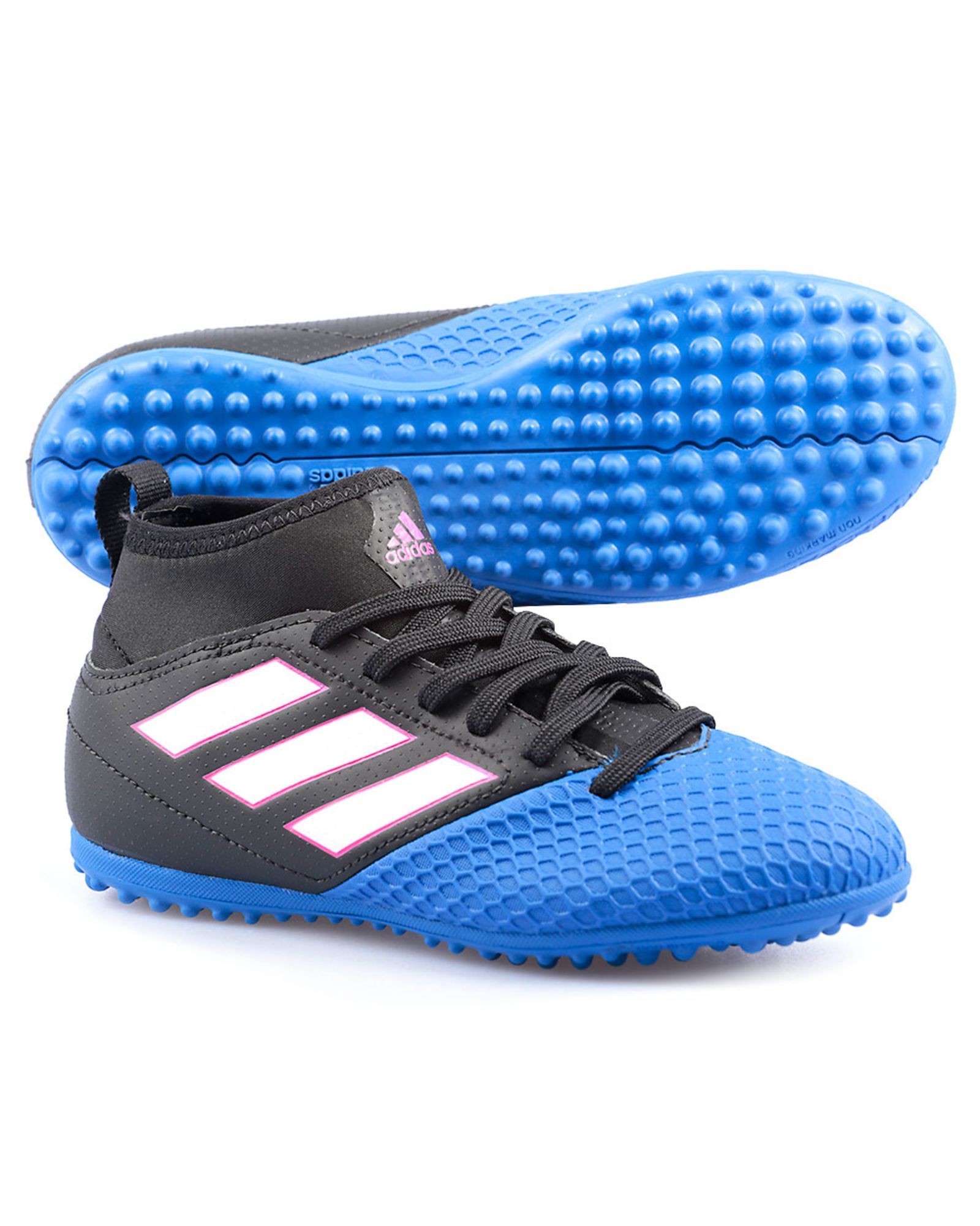 Botas de Fútbol ACE 17.3 Primemesh TF Junior Negro Azul - Fútbol Factory