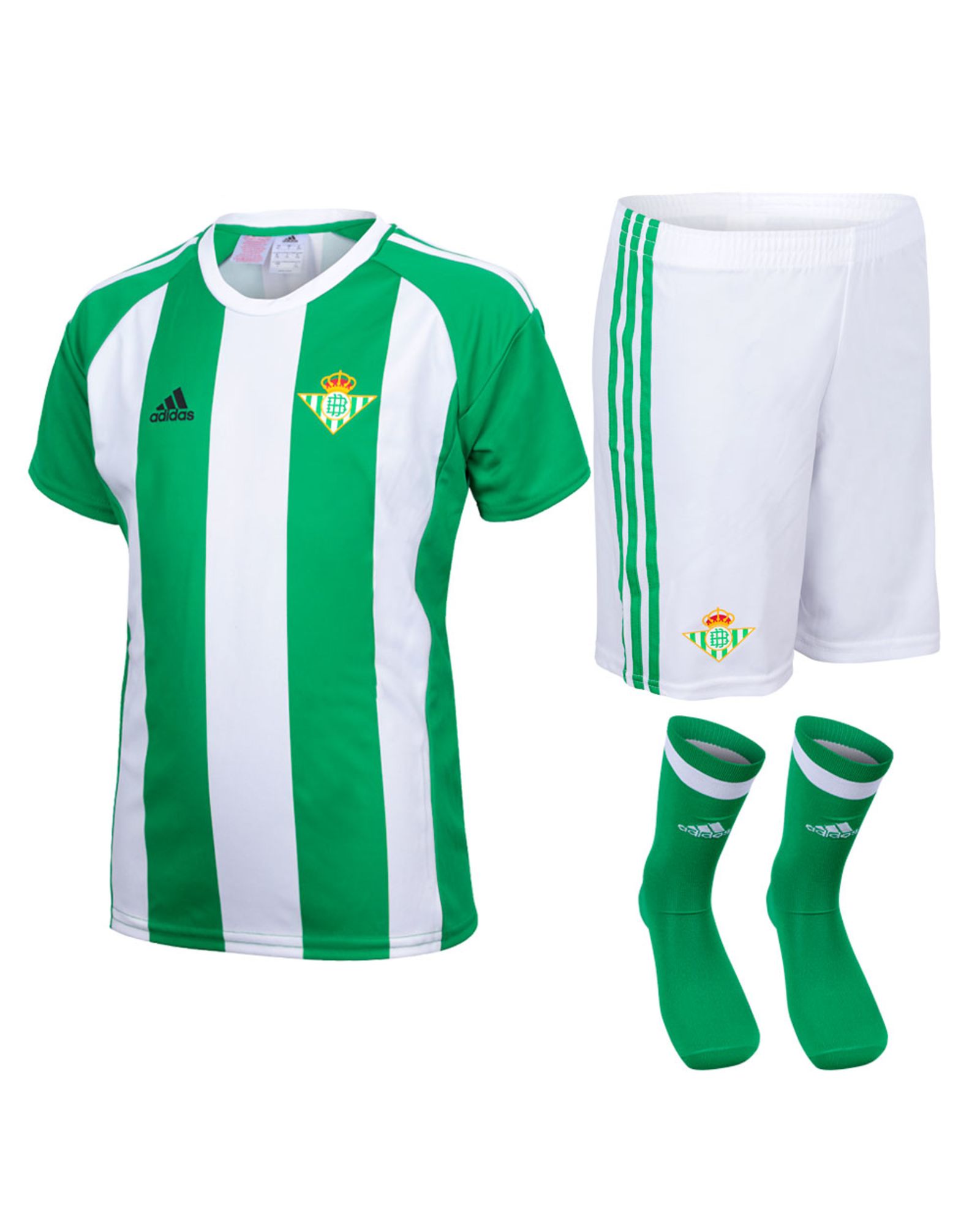 Conjunto 1ª Real Betis 2016/2017 Junior Verde Blanco - Fútbol Factory