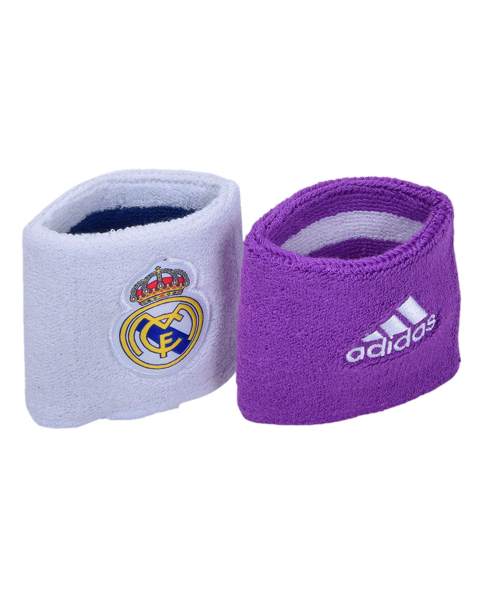 Muñequeras Real Madrid 2016/2017 Blanco Morado - Fútbol Factory