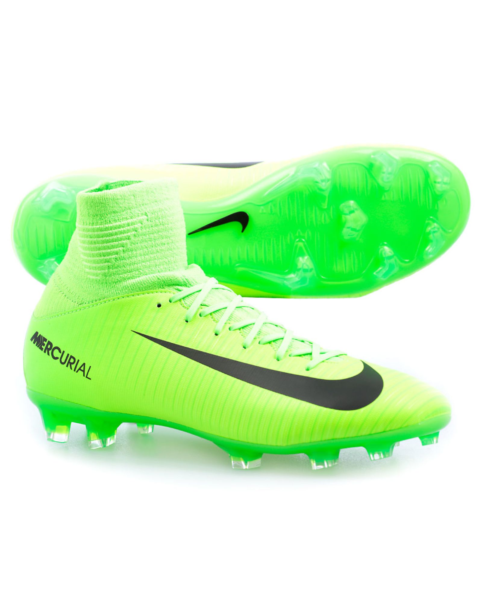 Celda de poder Herméticamente trabajo Botas de Fútbol Mercurial Superfly V FG Junior Verde