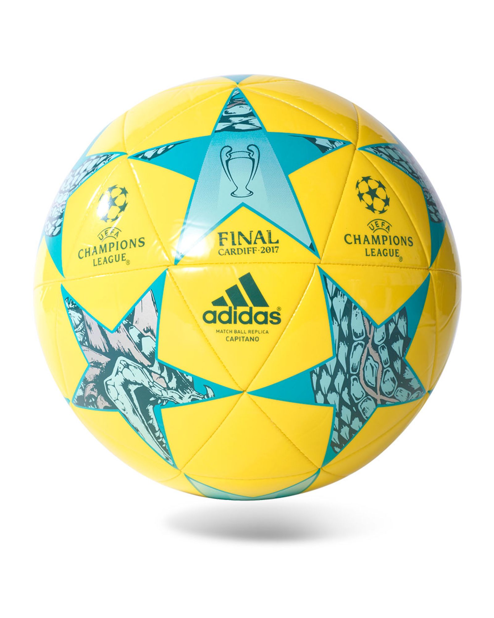 Balón de Fútbol 11 Oficial Finale 17 Cardiff Capitano 2016/2017 UCL Amarillo - Fútbol Factory