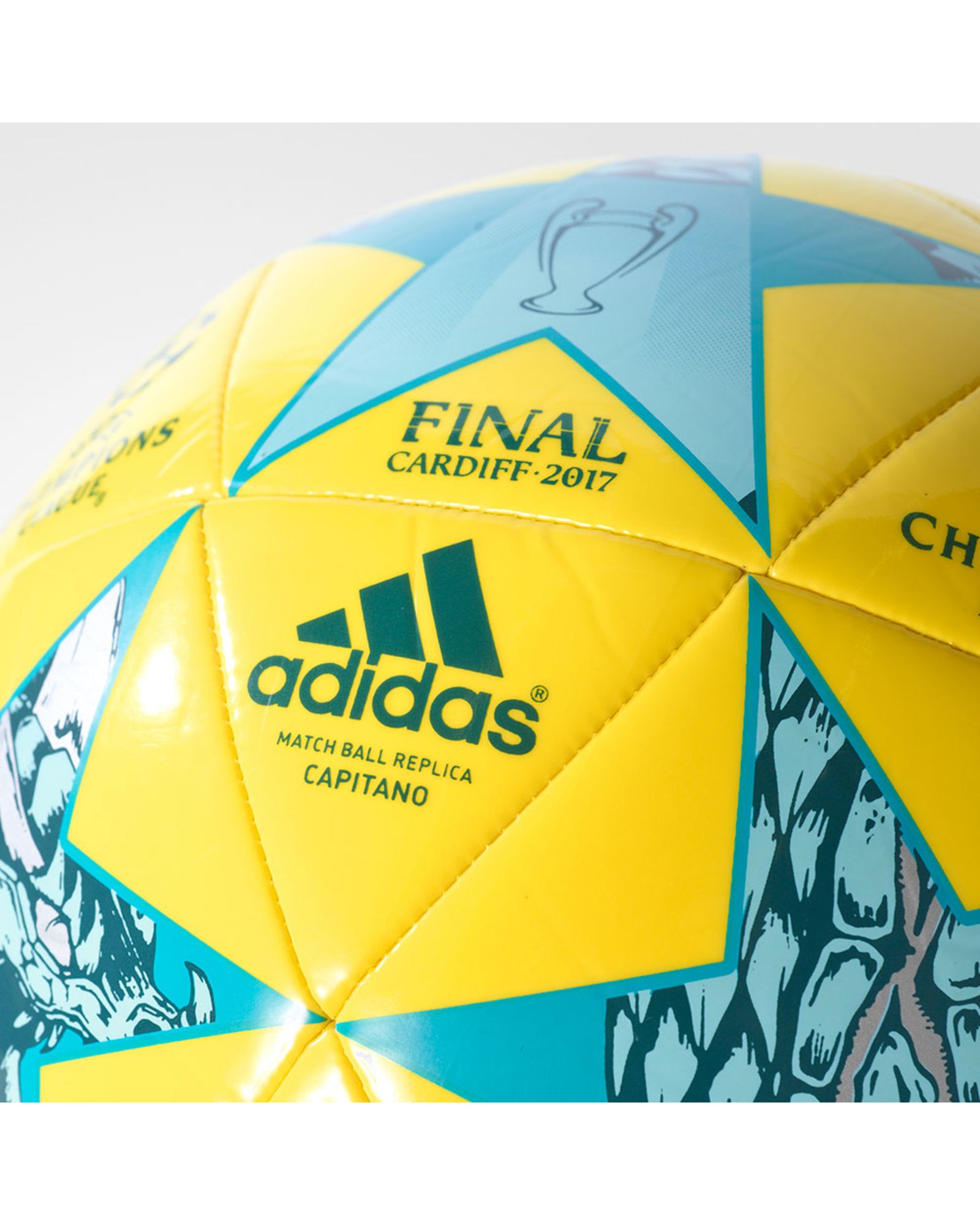 Balón de Fútbol 11 Oficial Finale 17 Cardiff Capitano 2016/2017 UCL Amarillo - Fútbol Factory