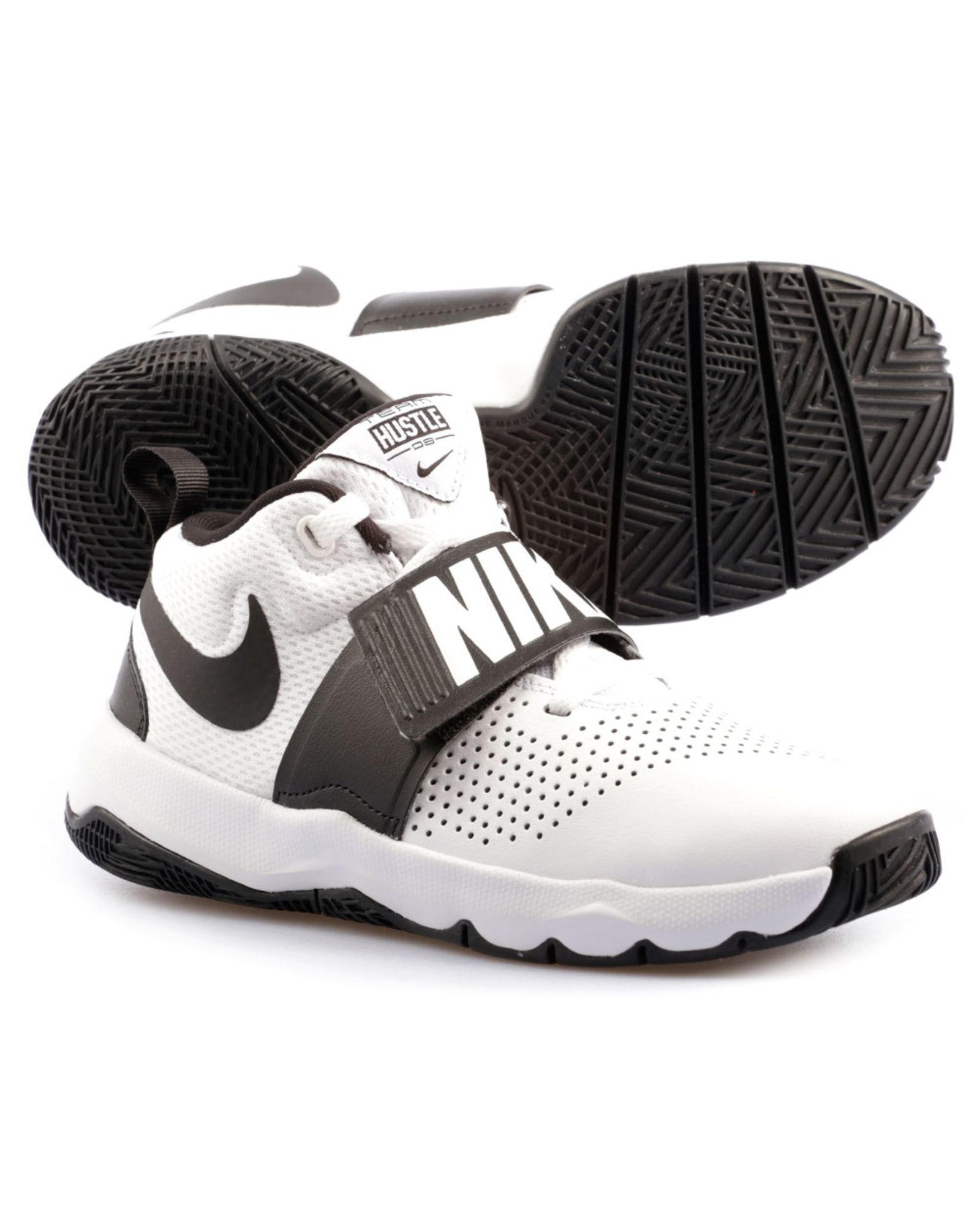 Zapatillas de Baloncesto Team Hustle D8 Junior Blanco Negro - Fútbol Factory