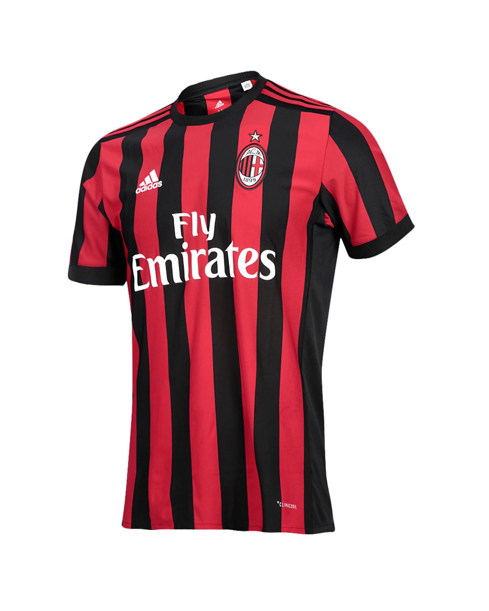 Camiseta 1ª AC Milan 2017/2018 Rojo Negro - Fútbol Factory