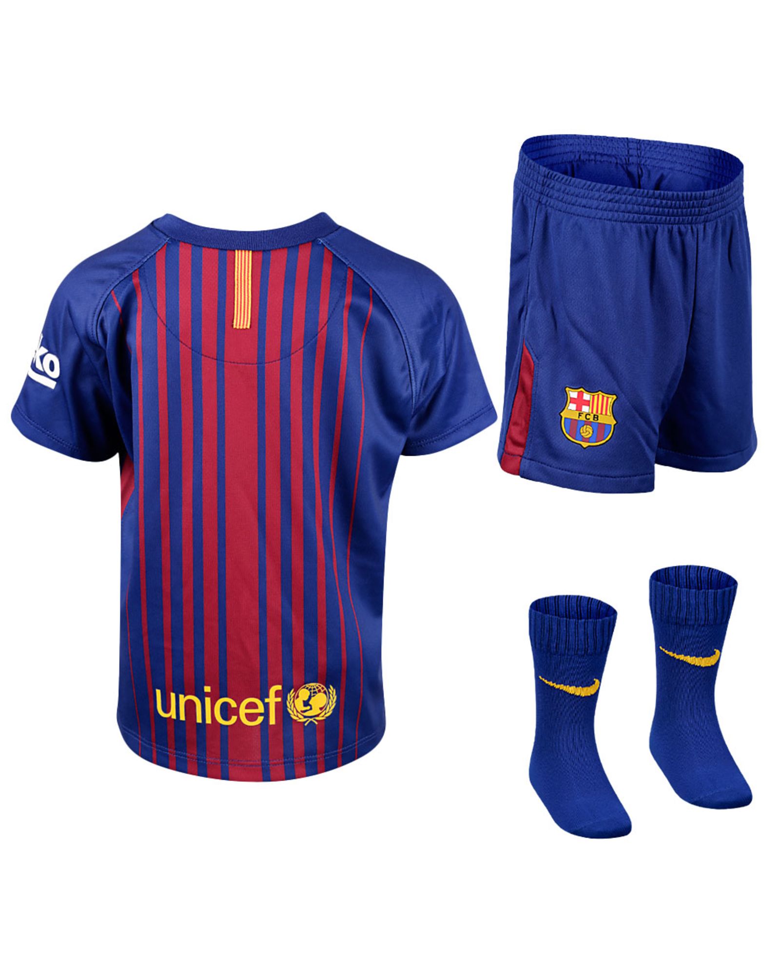 Conjunto 1ª FC Barcelona 2017/2018 Bebé - Fútbol Factory