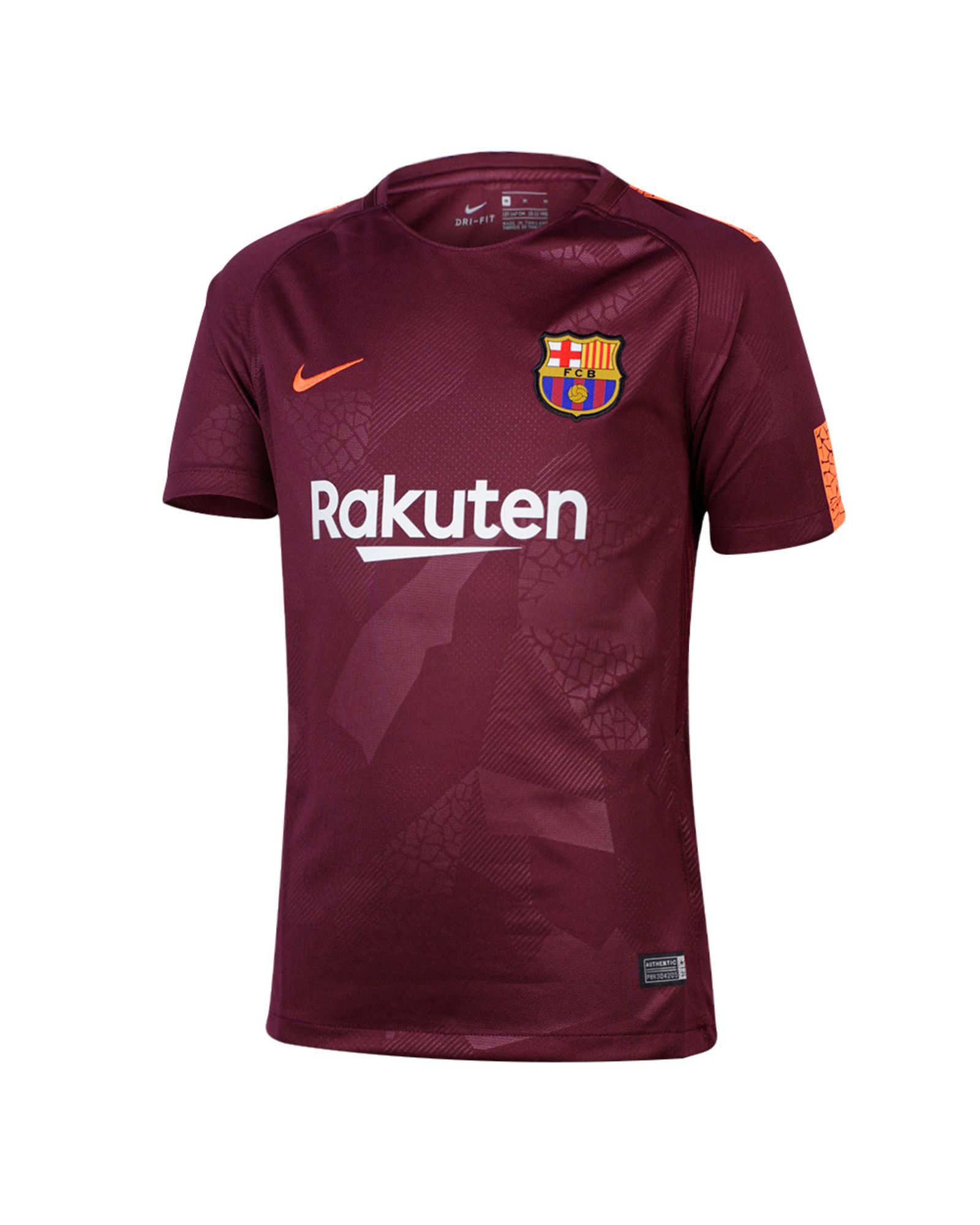 Camiseta 3ª FC Barcelona 2017/2018 Junior Granate - Fútbol Factory