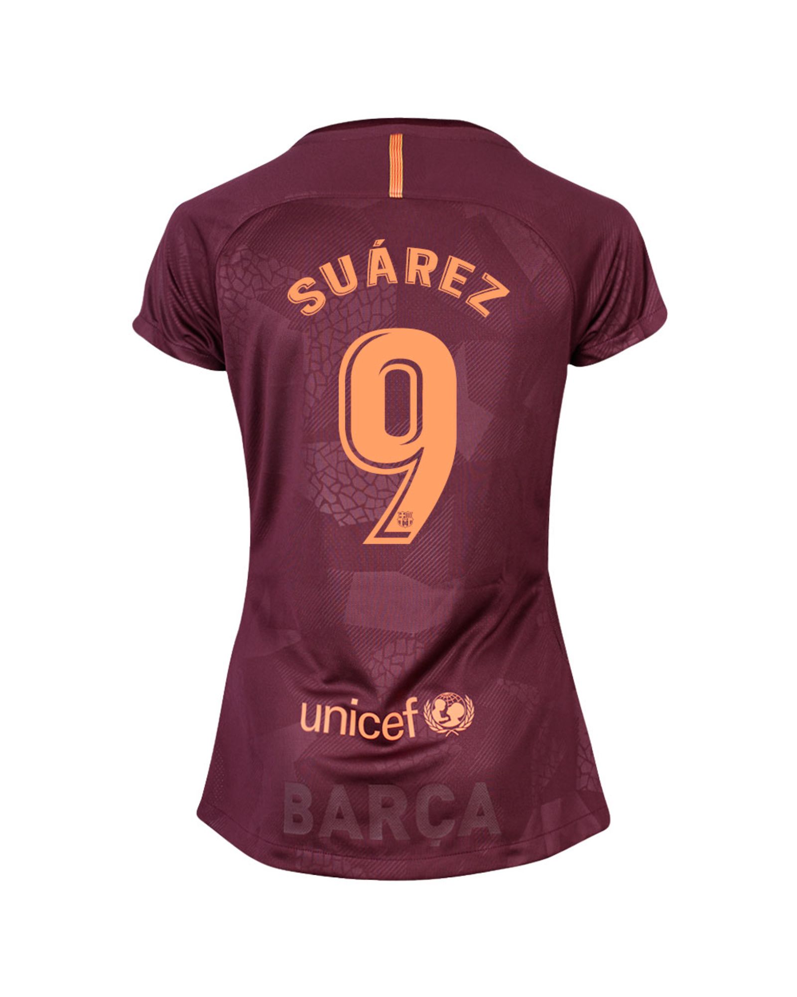 Camiseta 3ª FC Barcelona 2017/2018 Suárez Mujer Granate - Fútbol Factory