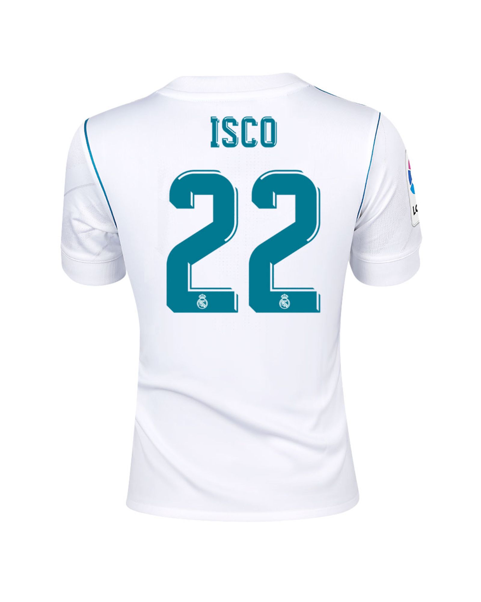 Camiseta 1ª Real Madrid 2017/2018 LaLiga Isco Junior - Fútbol Factory