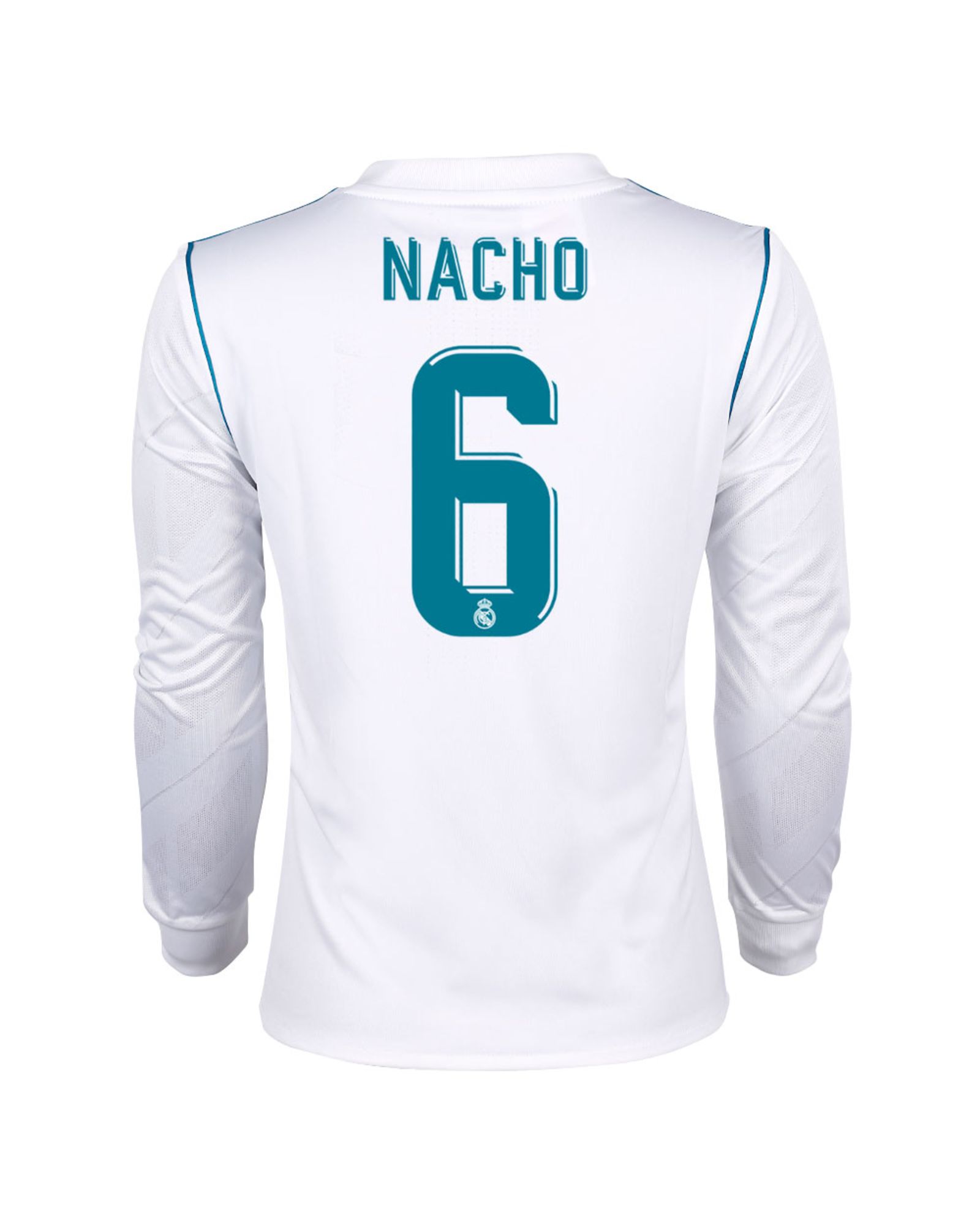 Camiseta 1ª Real Madrid 2017/2018 Nacho Manga Larga Junior - Fútbol Factory